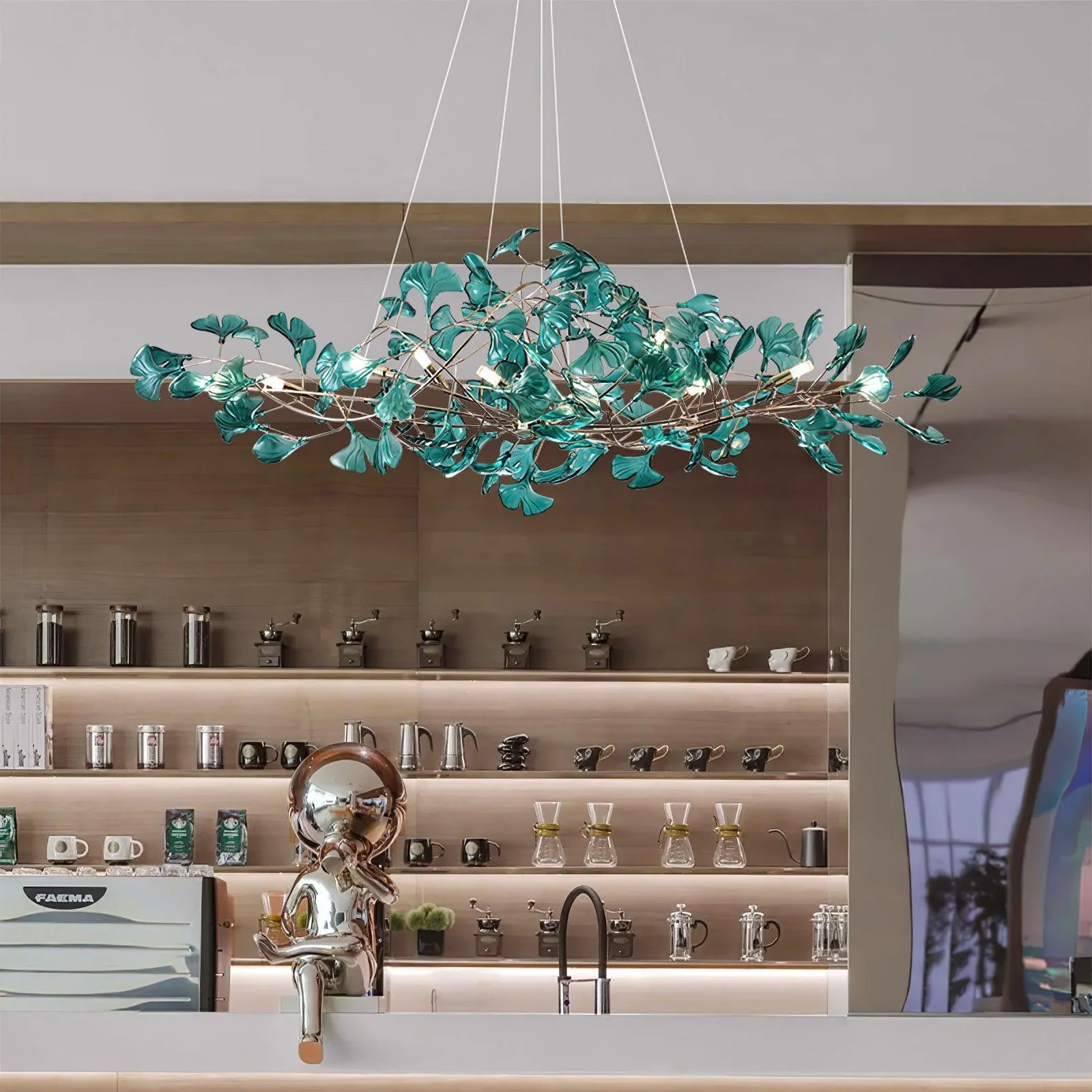Acrylic Ginkgo Leaf Chandelier - Image 2