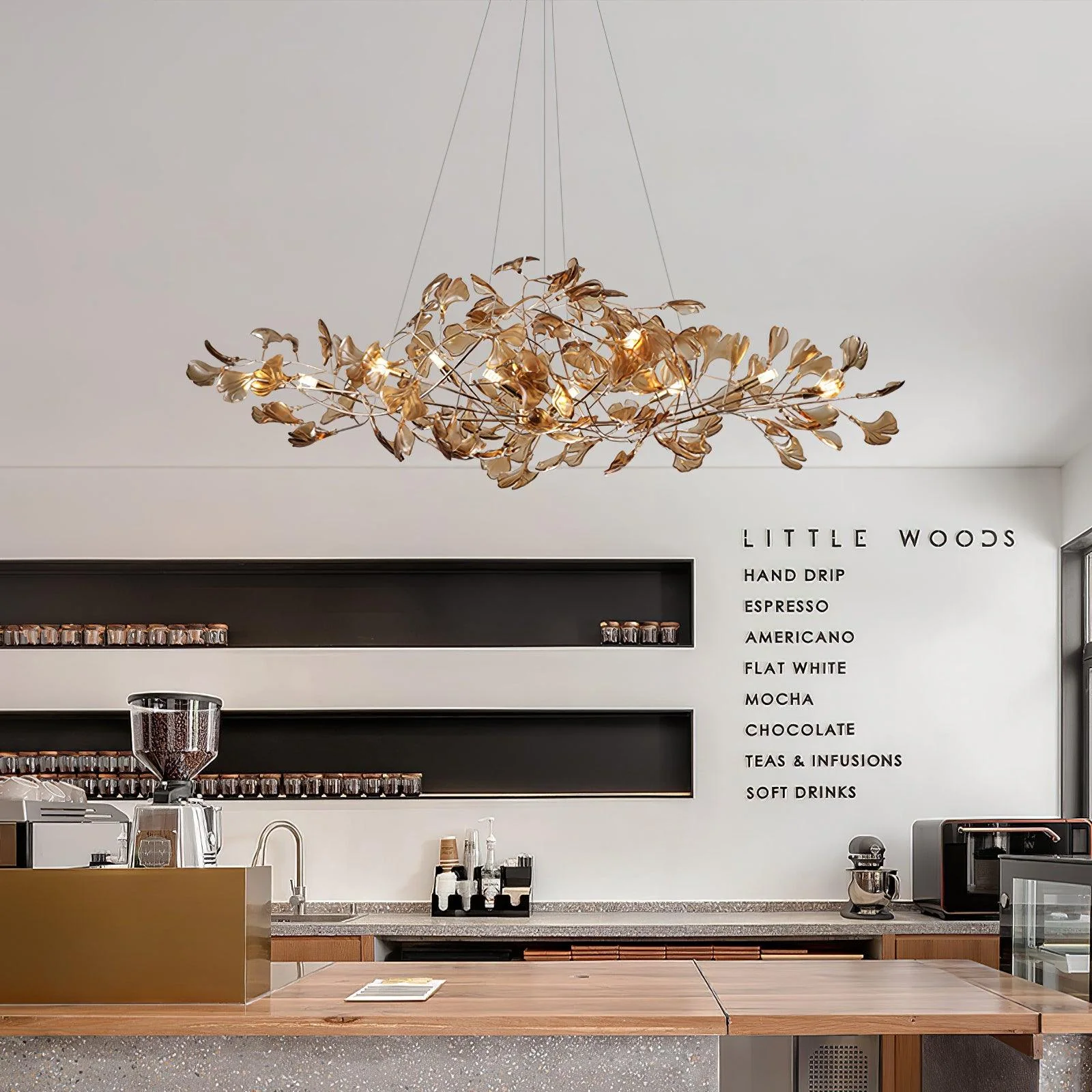Acrylic Ginkgo Leaf Chandelier - Image 23