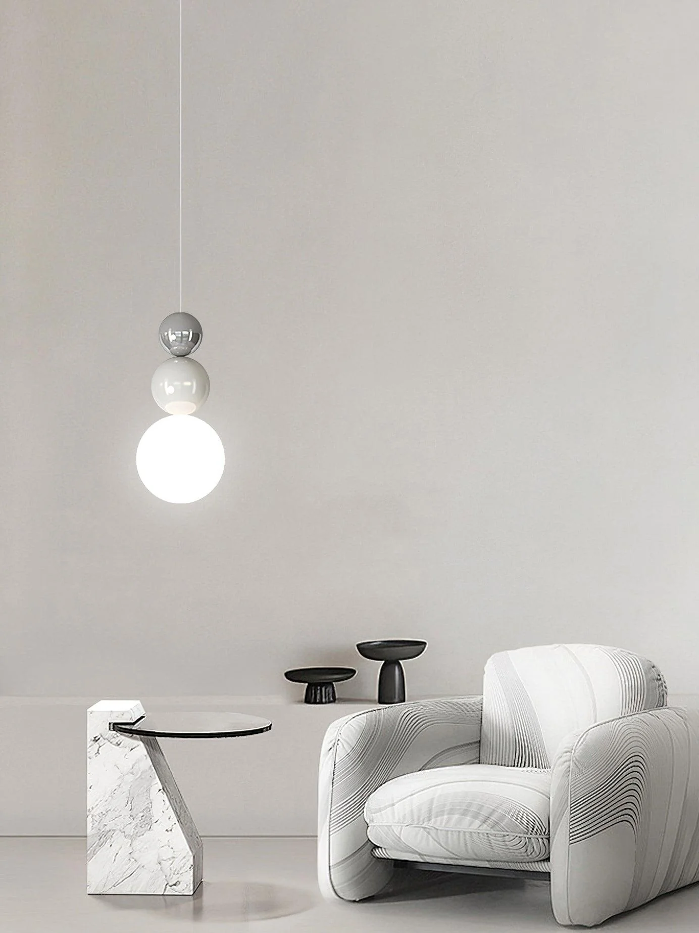Acrylic Three Ball Pendant Lamp - Image 10