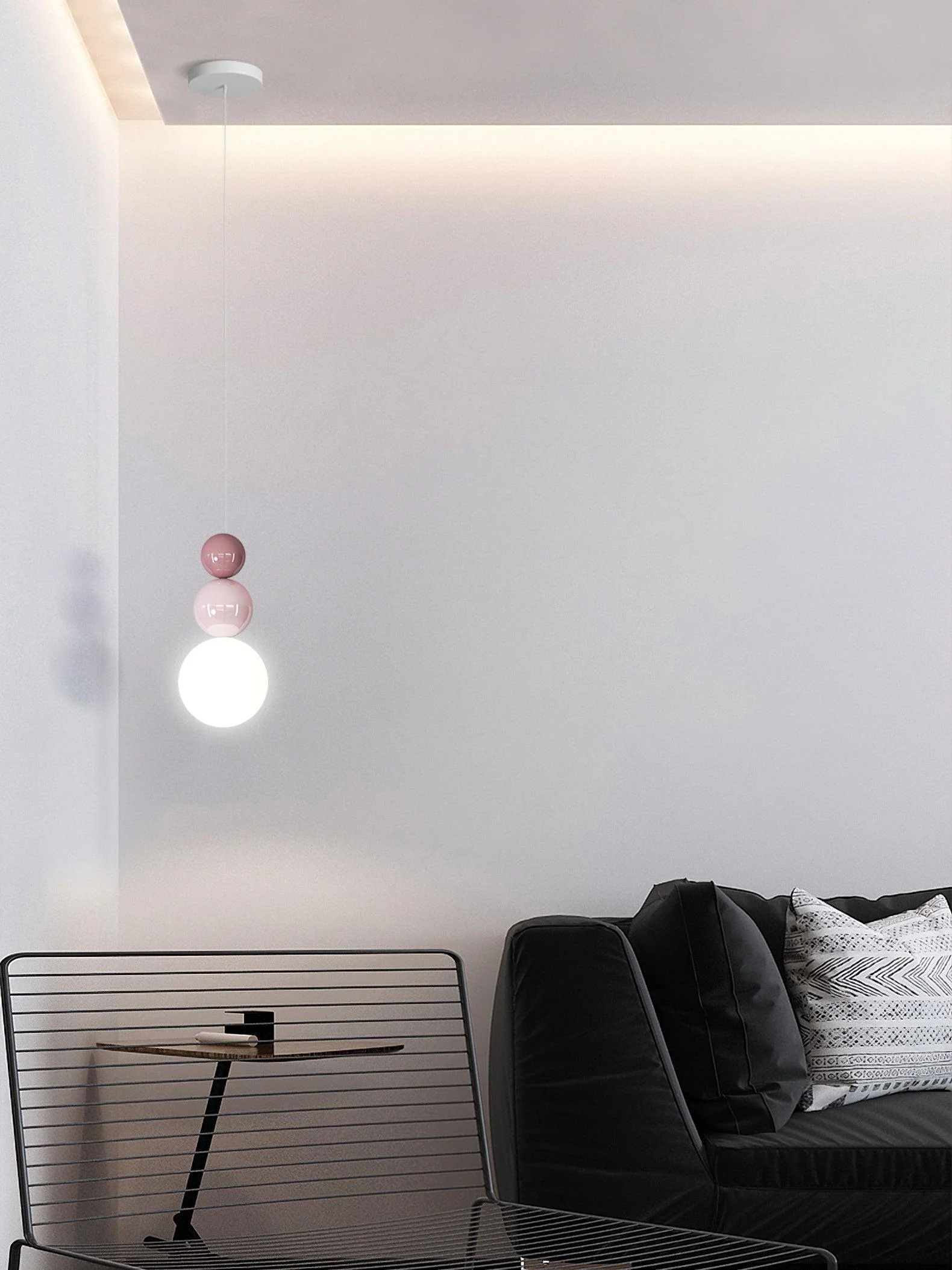 Acrylic Three Ball Pendant Lamp - Image 8