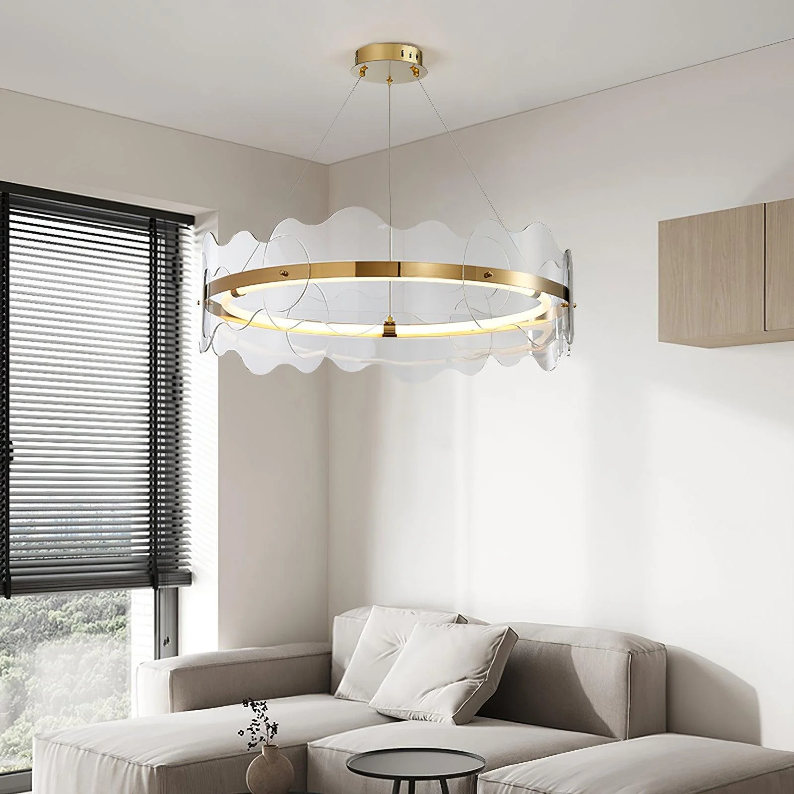 Acrylic Wave Chandelier - Image 2