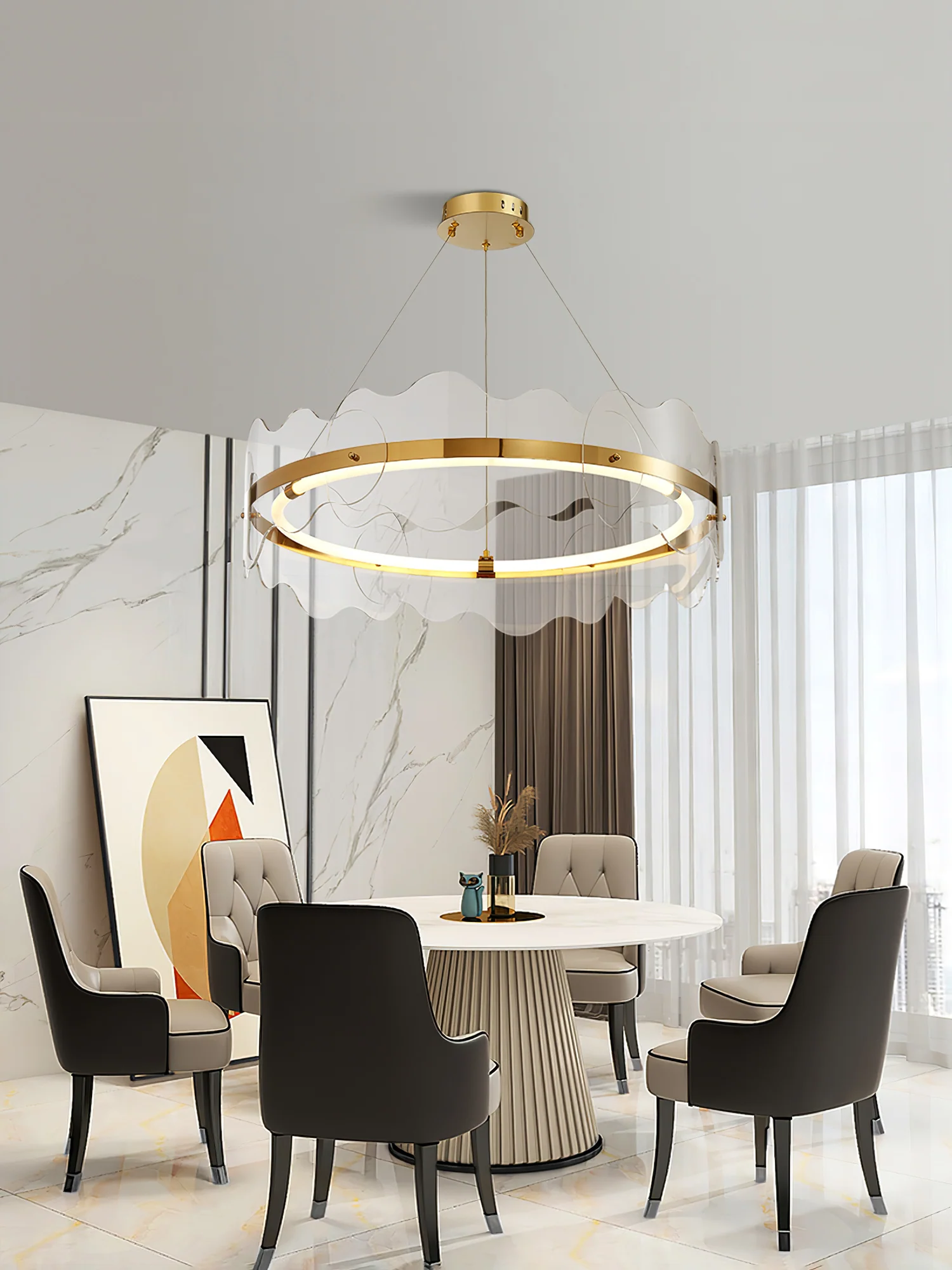 Acrylic Wave Chandelier - Image 39
