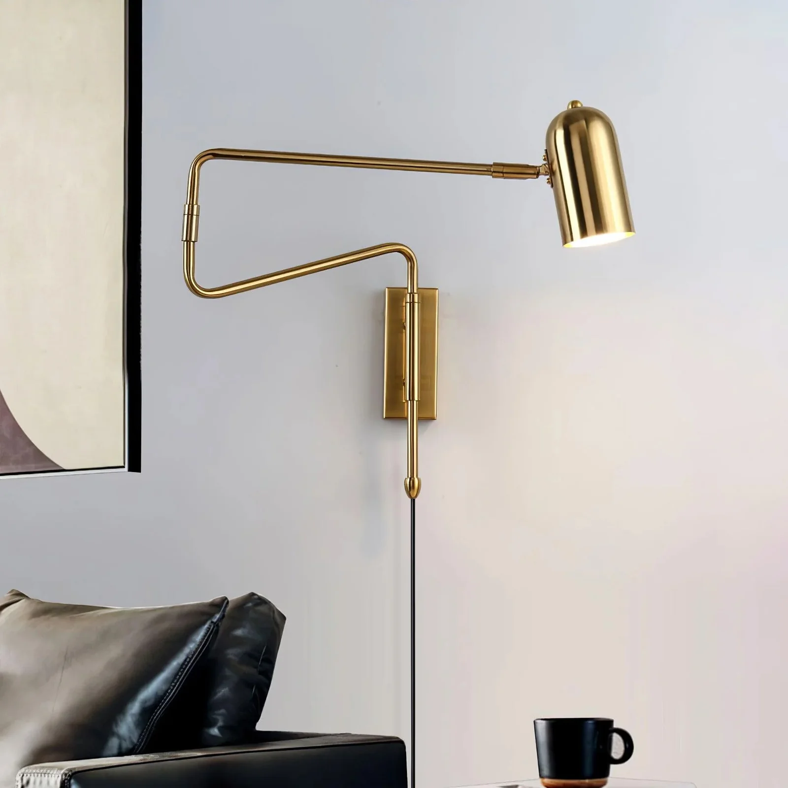 Adjustable Arm Plug In Wall Lamp - Image 2