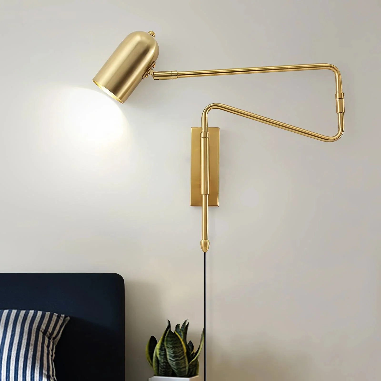 Adjustable Arm Plug In Wall Lamp - Image 3
