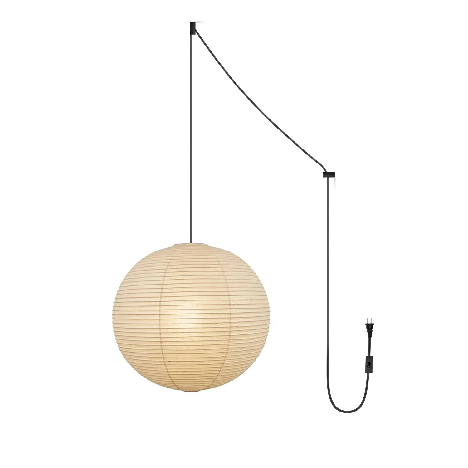 Akari A Pendant Swag Light (black plug wire) - Image 30