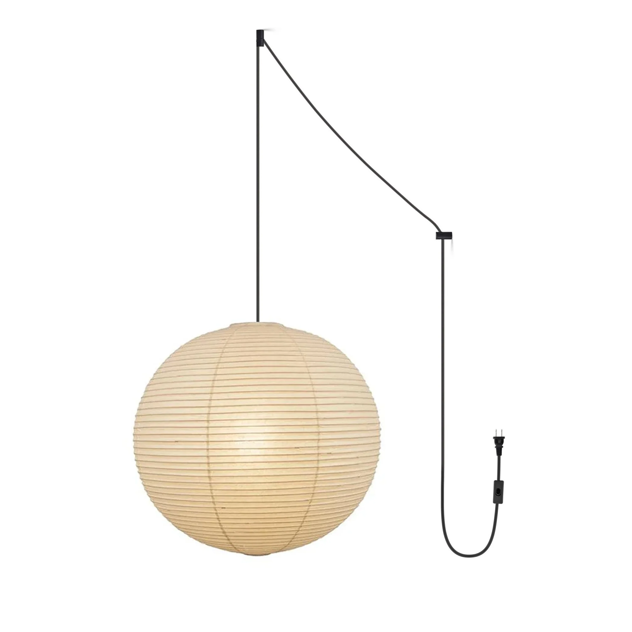 Akari A Pendant Swag Light (black plug wire) - Image 32