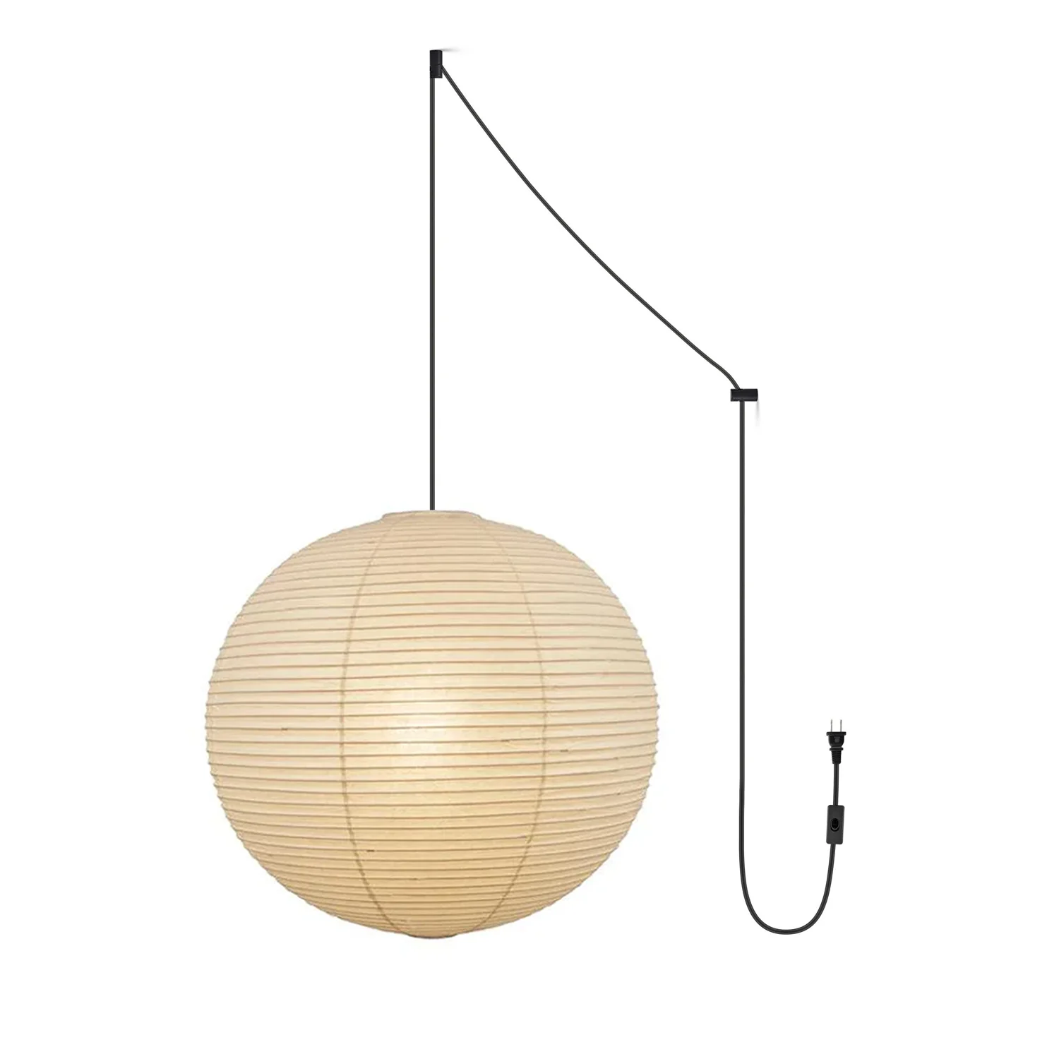 Akari A Pendant Swag Light (black plug wire) - Image 33