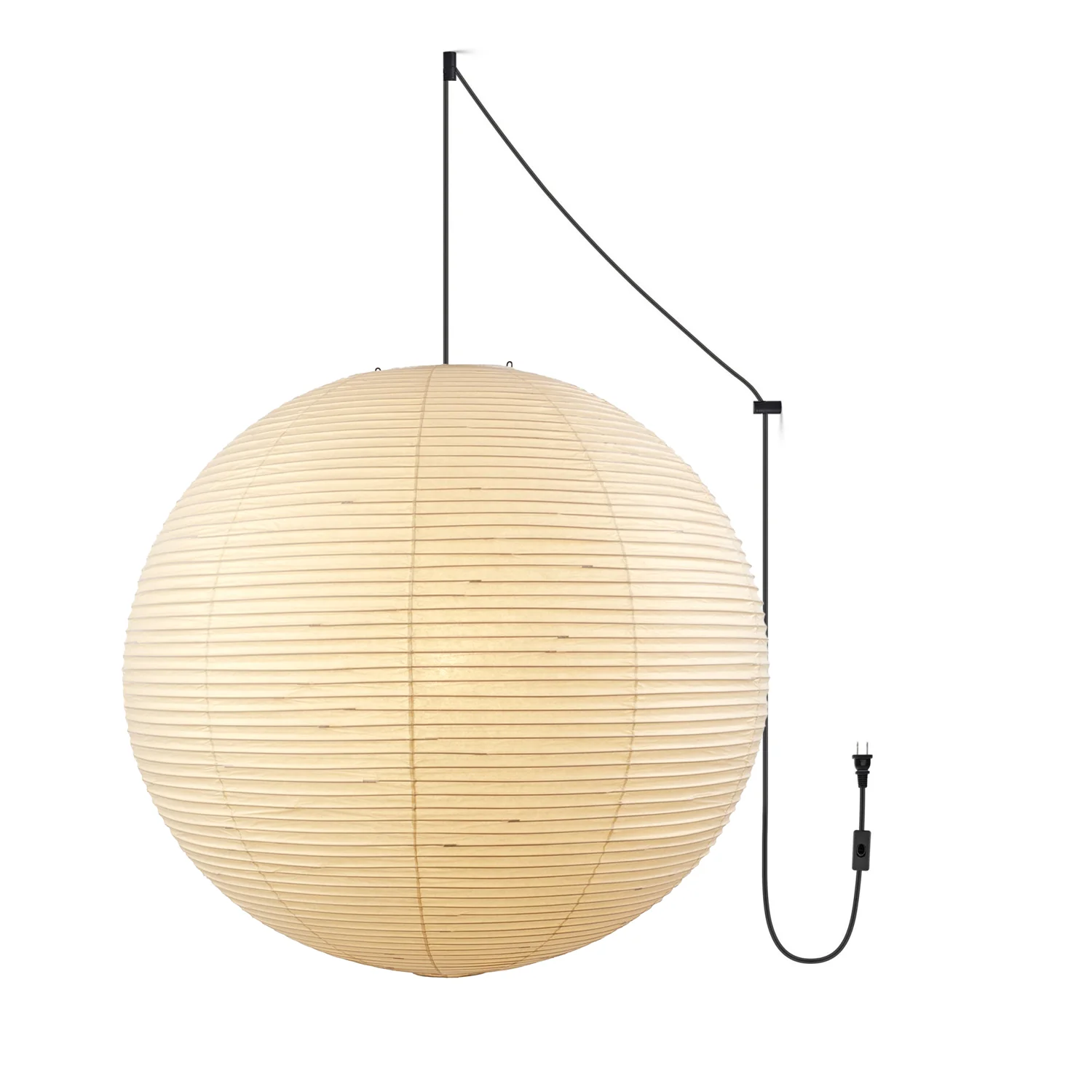 Akari A Pendant Swag Light (black plug wire) - Image 39