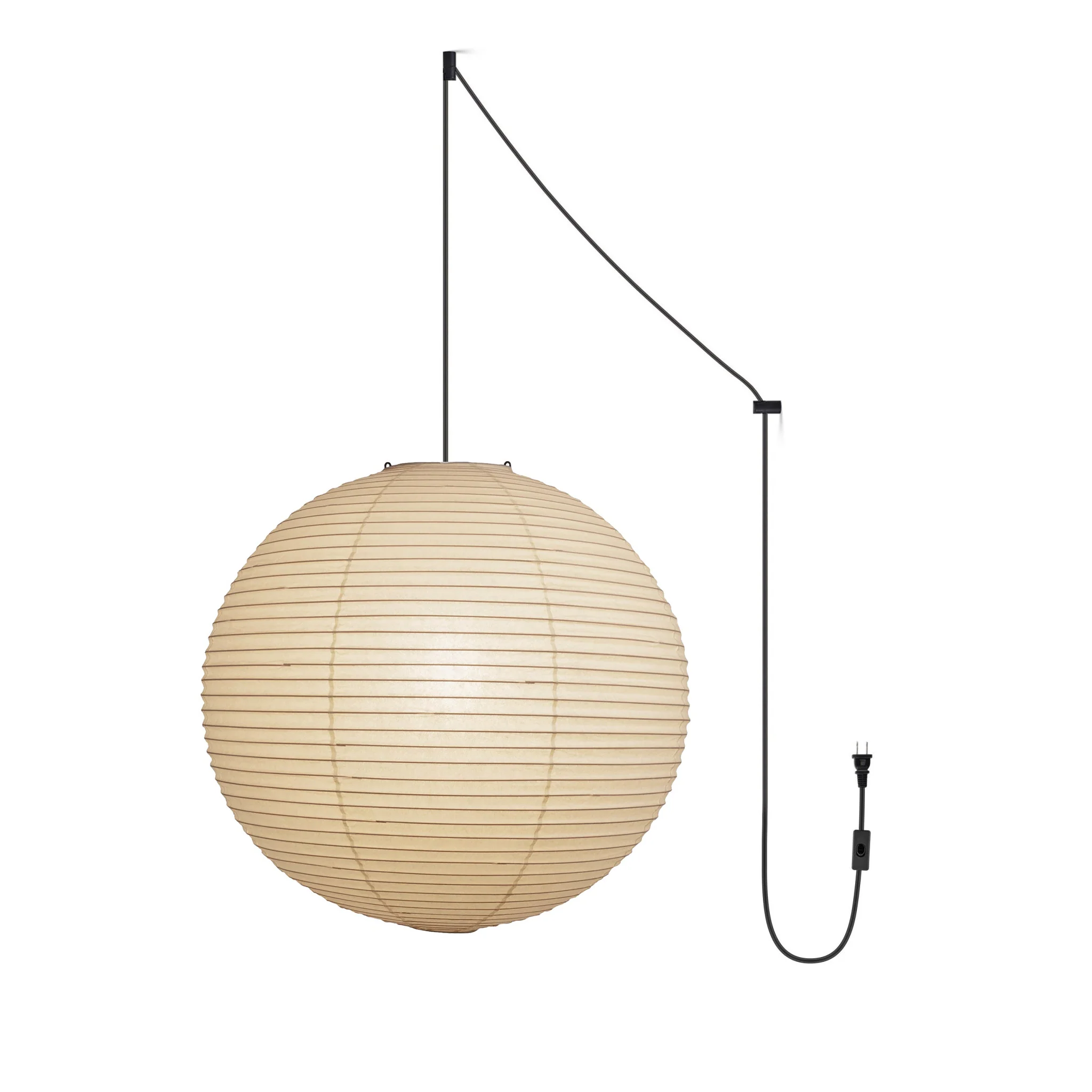 Akari A Pendant Swag Light (black plug wire) - Image 40