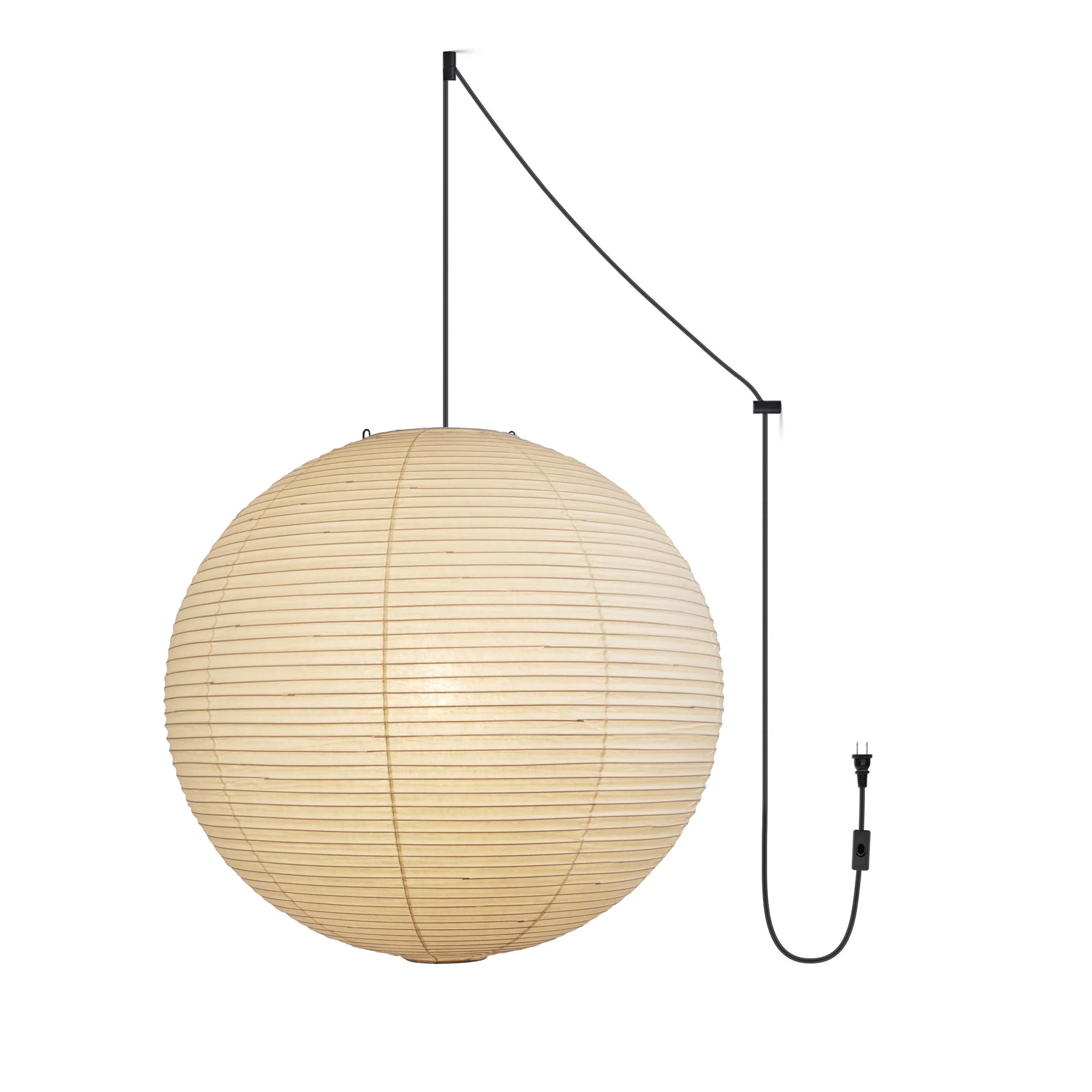 Akari A Pendant Swag Light (black plug wire) - Image 41
