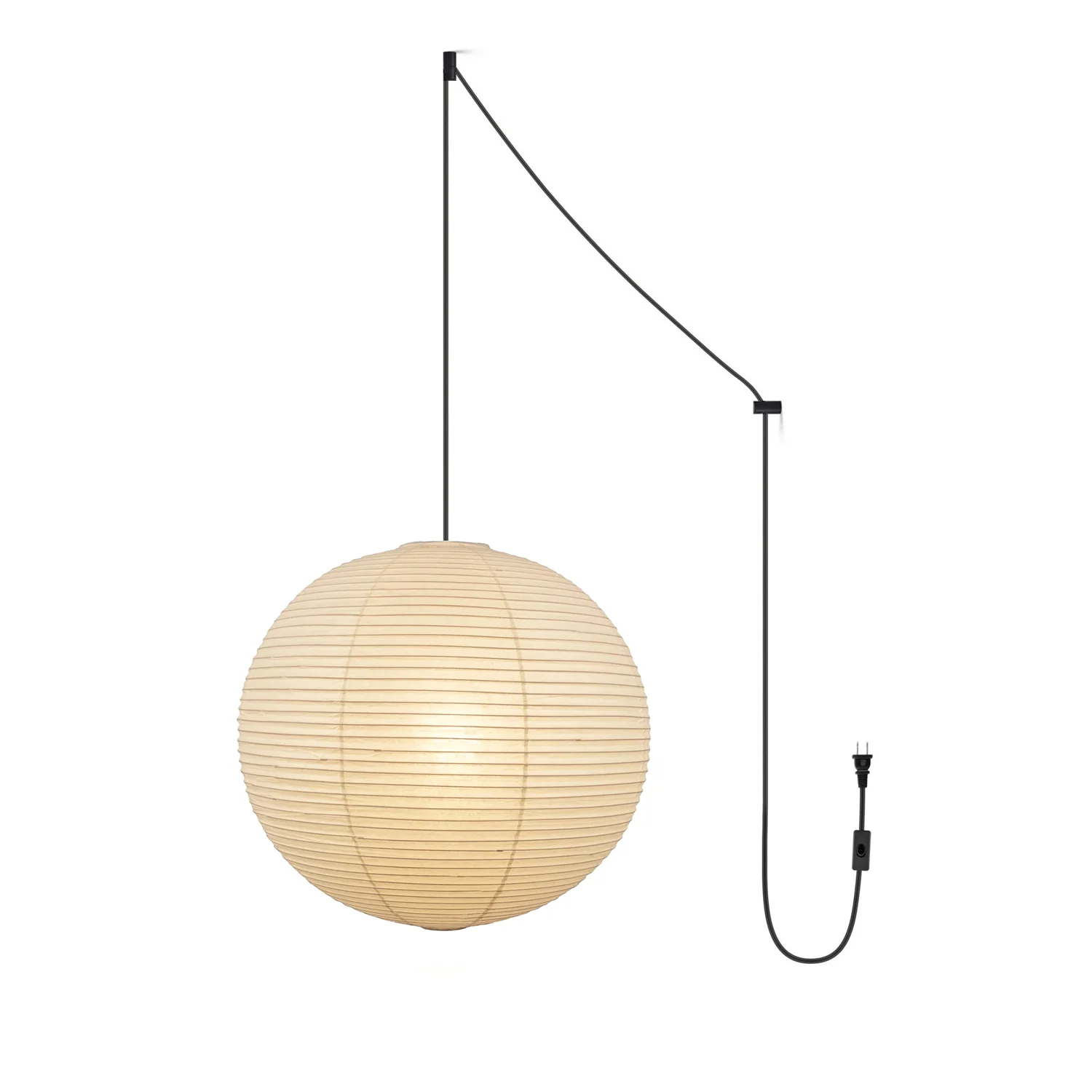 Akari A Pendant Swag Light (black plug wire) - Image 43