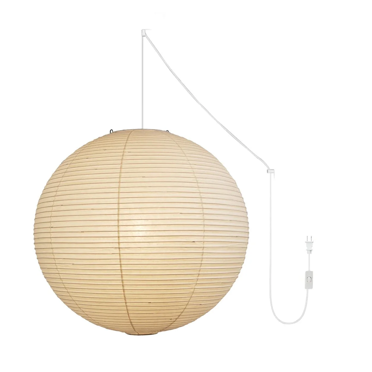 Akari A Round Swag Light (white plug wire) - Image 33