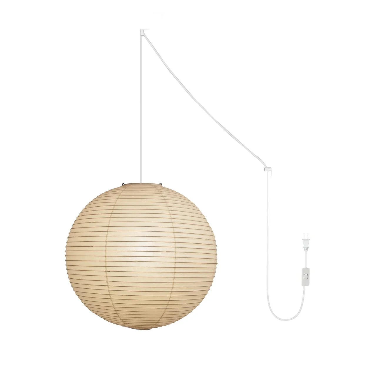 Akari A Round Swag Light (white plug wire) - Image 36