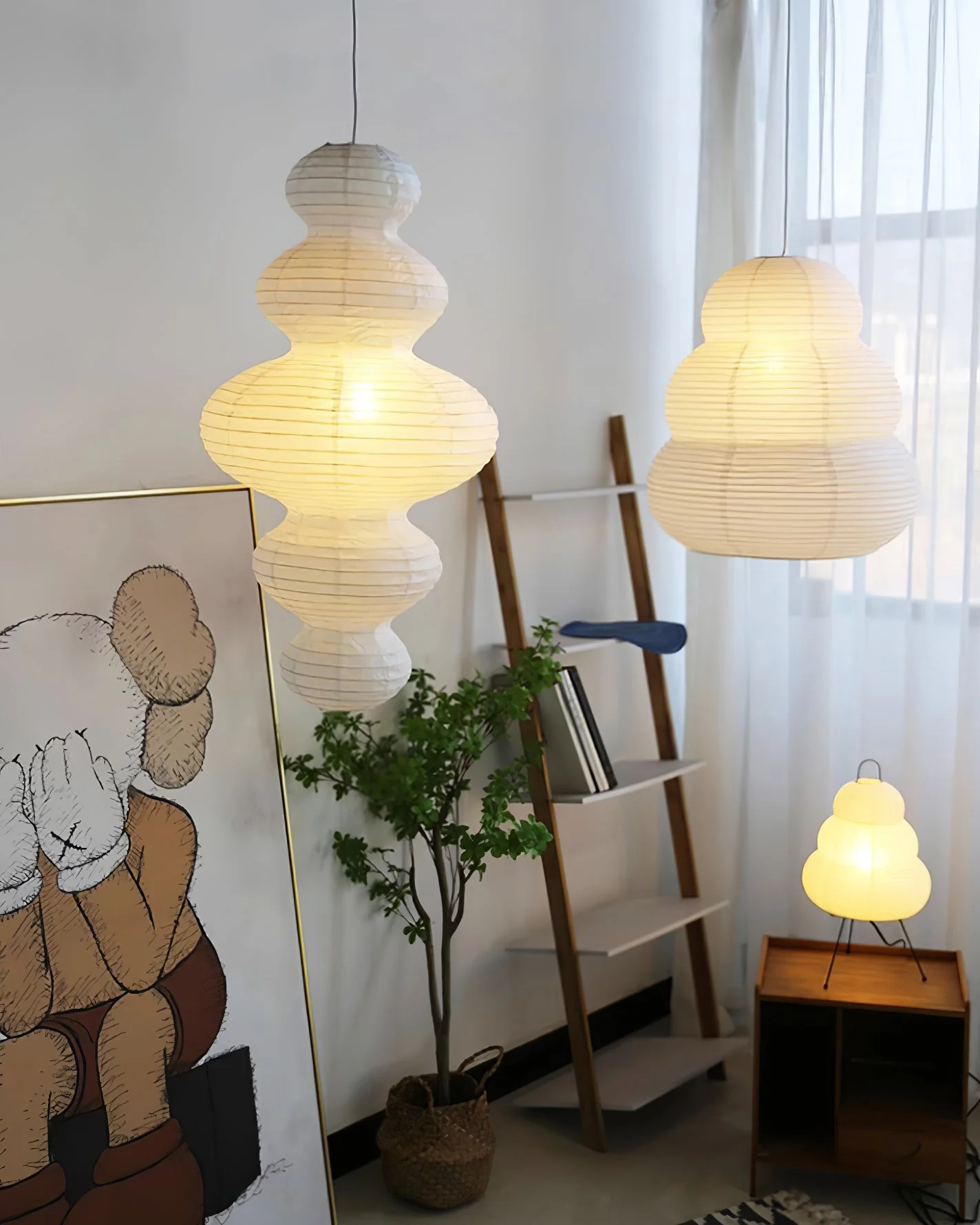 Akari Juni Pendant Swag Lamp - Image 35