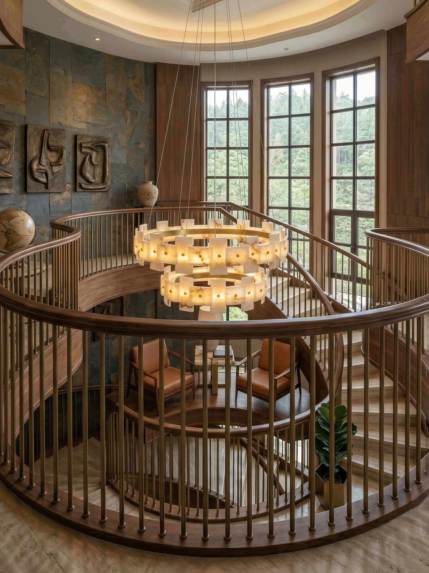 Alabaster Avalon Halo Chandelier - Image 13