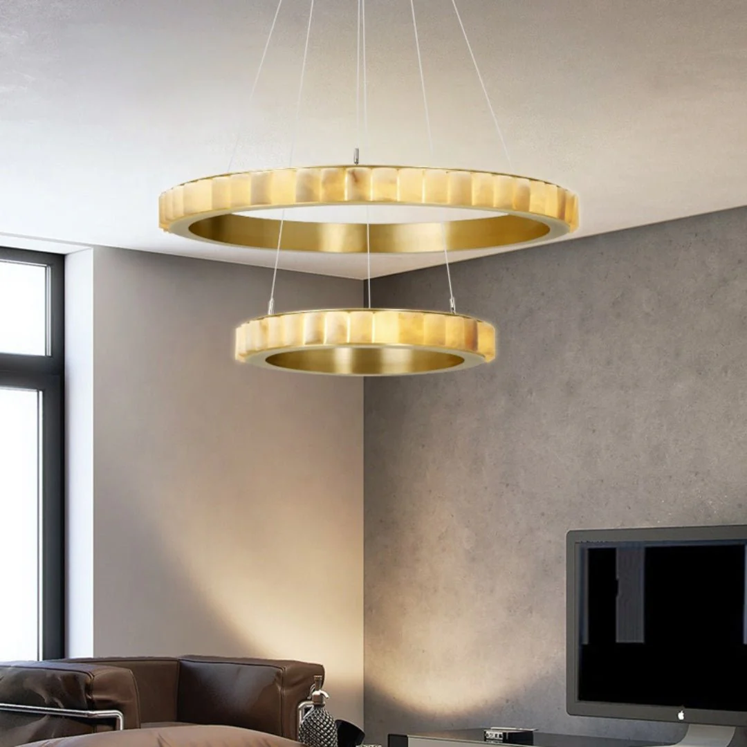 Alabaster Avalon Halo Chandelier - Image 27