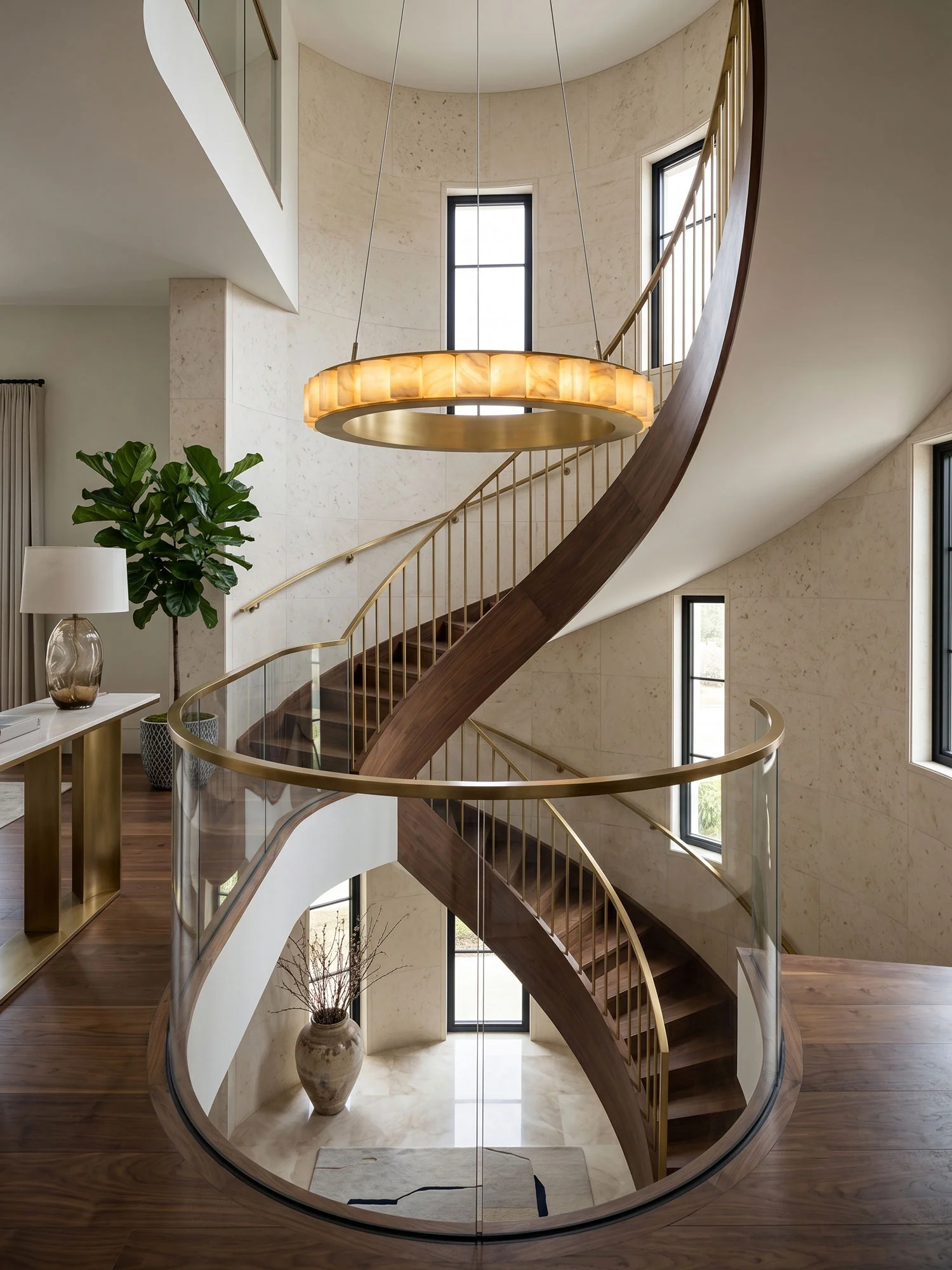 Alabaster Avalon Halo Chandelier - Image 4
