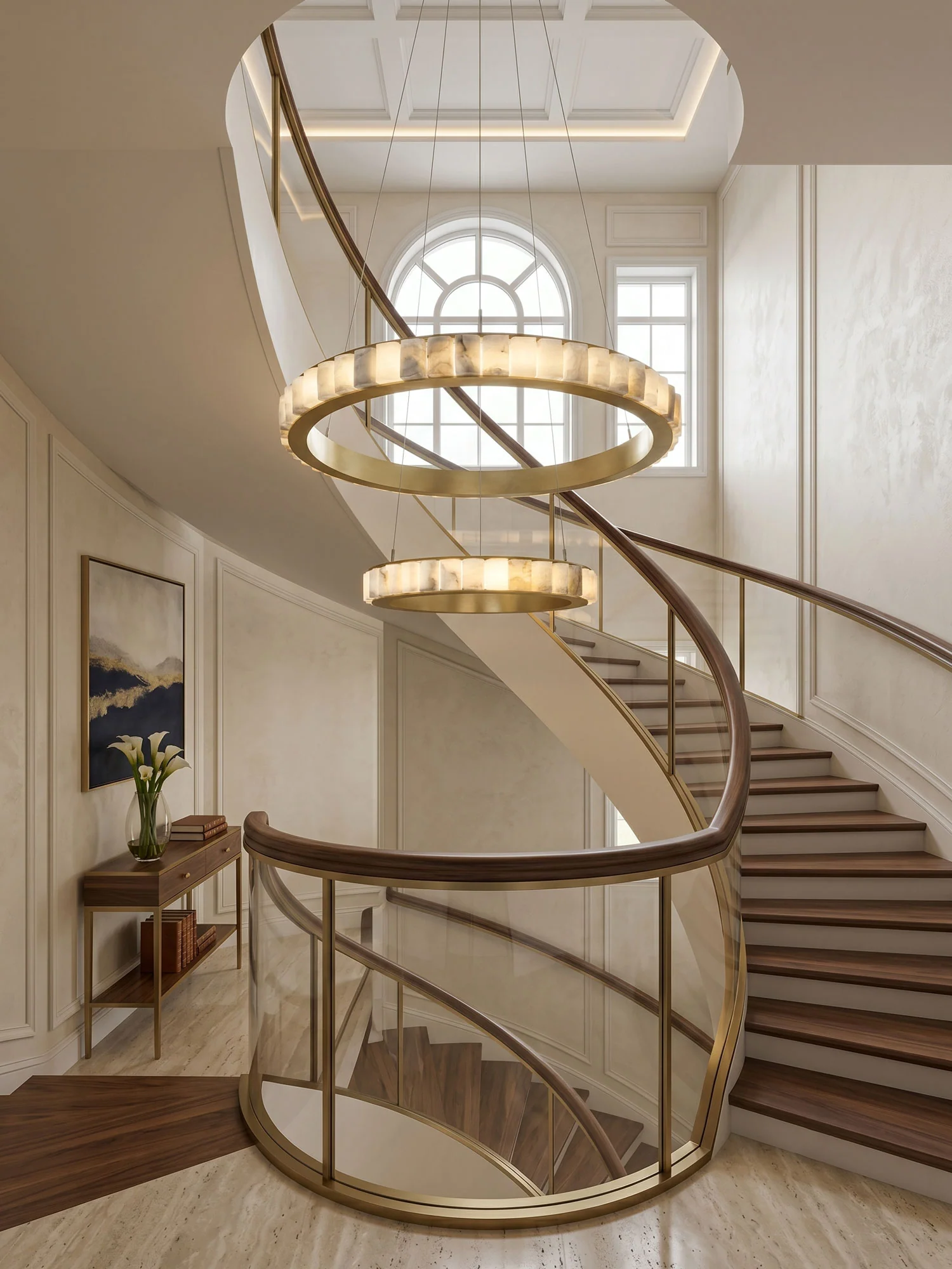 Alabaster Avalon Halo Chandelier - Image 5