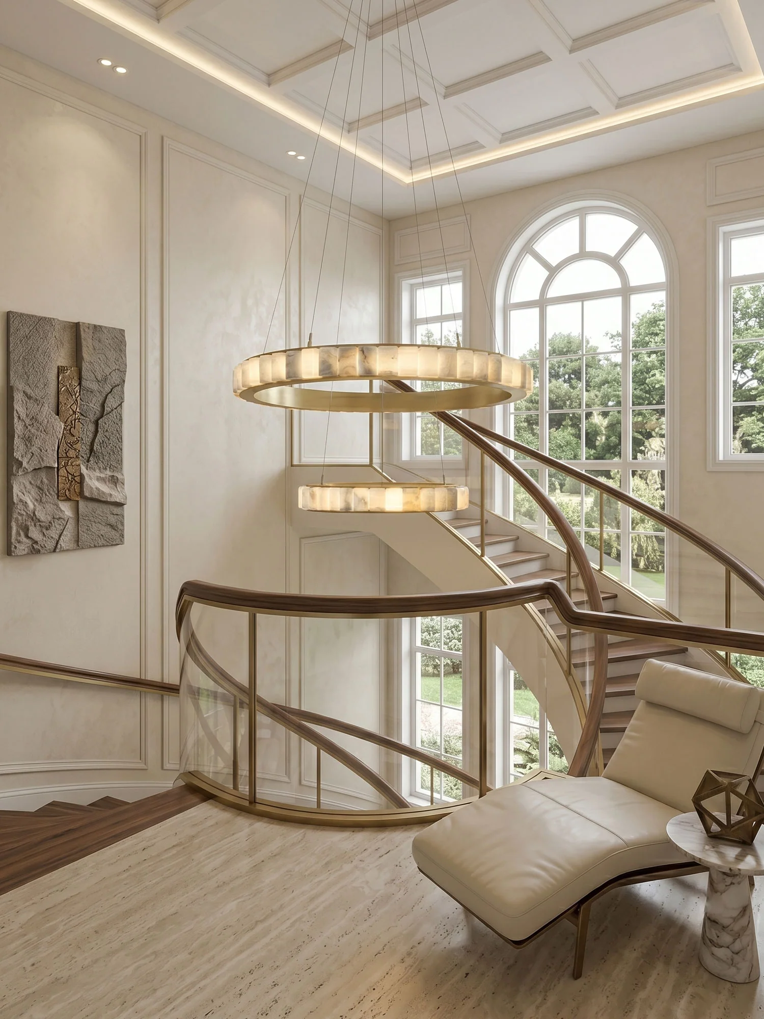 Alabaster Avalon Halo Chandelier - Image 7