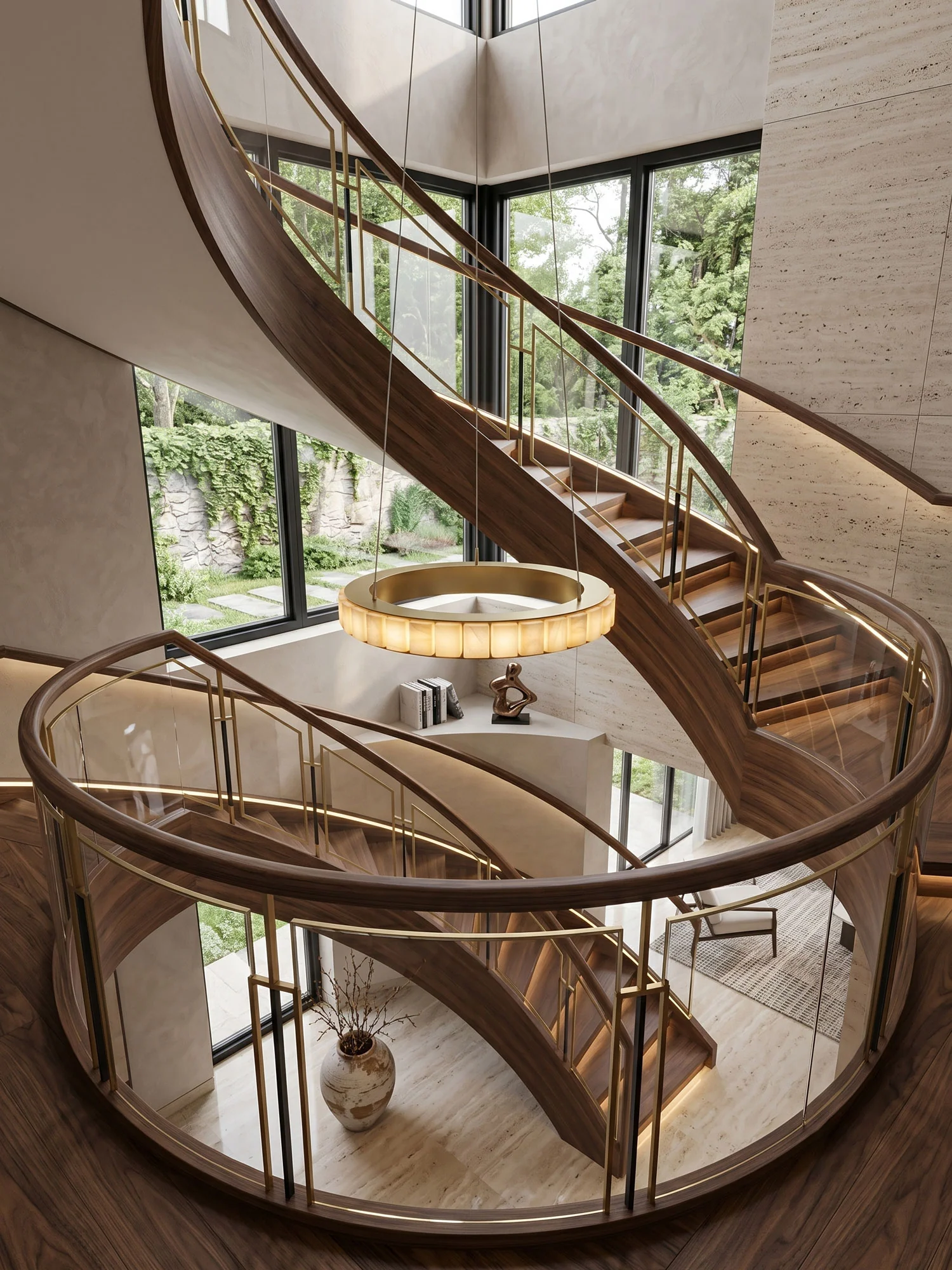Alabaster Avalon Halo Chandelier - Image 9