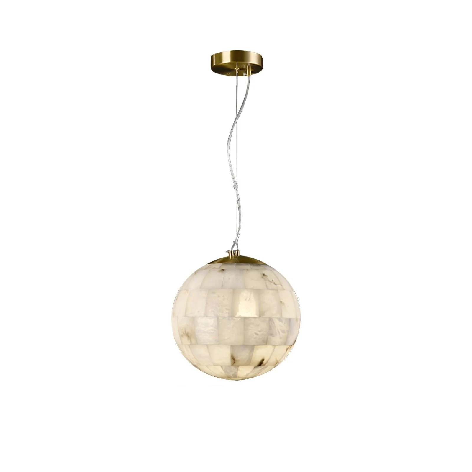 Alabaster Ball Pendant Light - Image 15