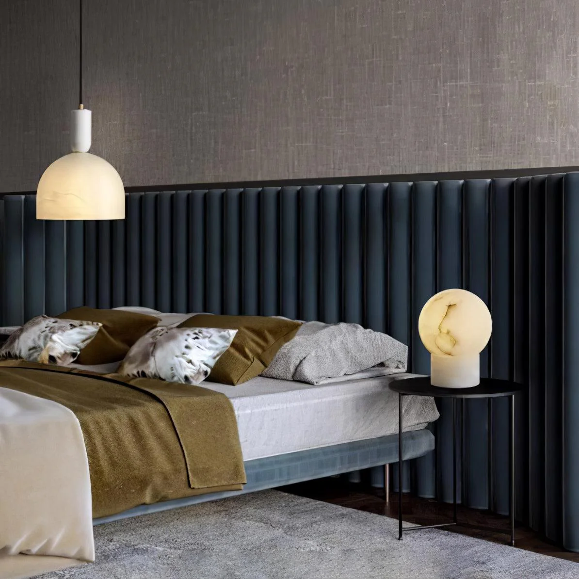 Marble Ball Alabaster Table Lamp - Image 11