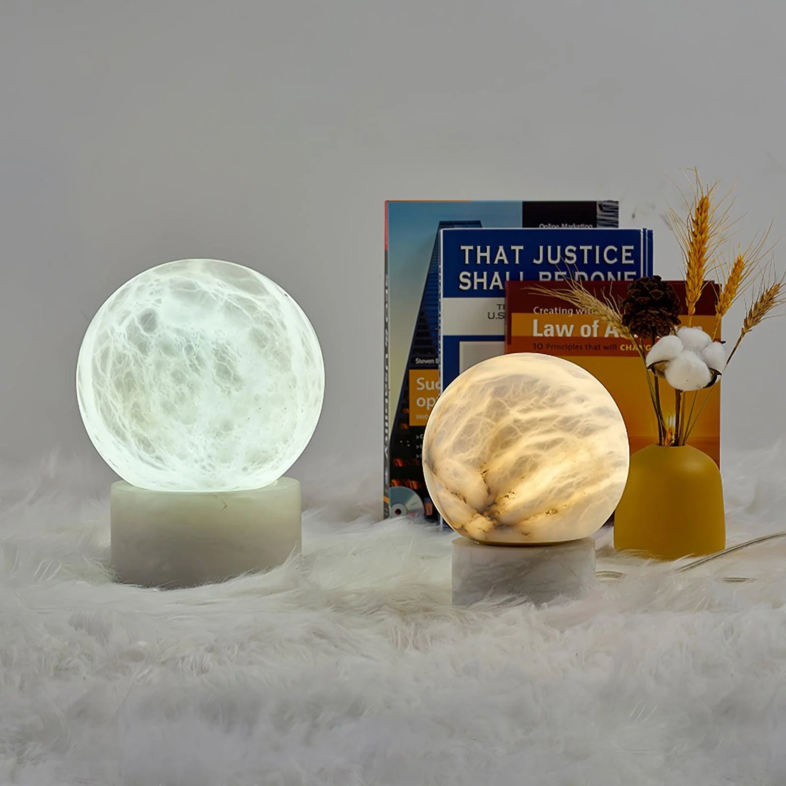 Marble Ball Alabaster Table Lamp - Image 14