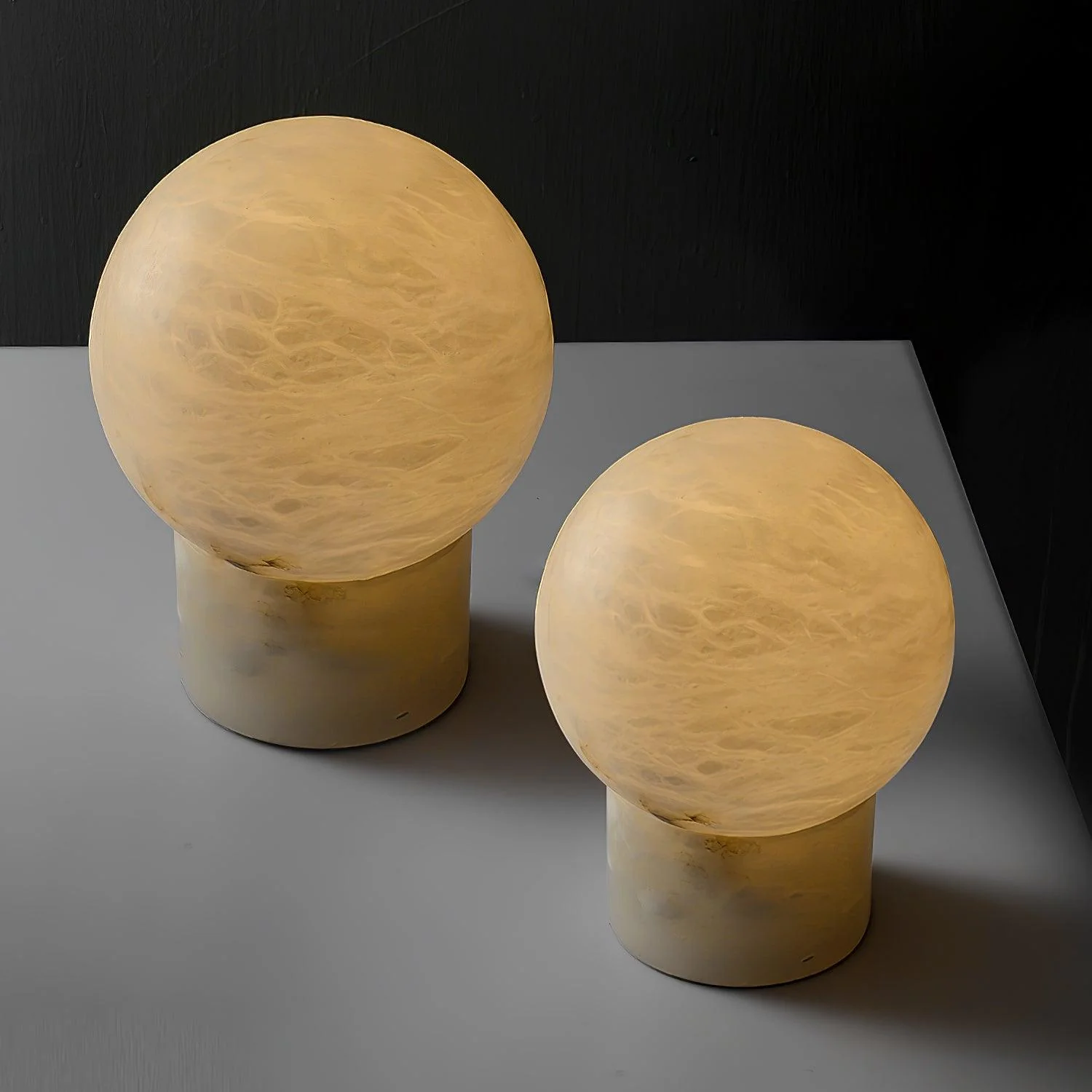 Marble Ball Alabaster Table Lamp - Image 21