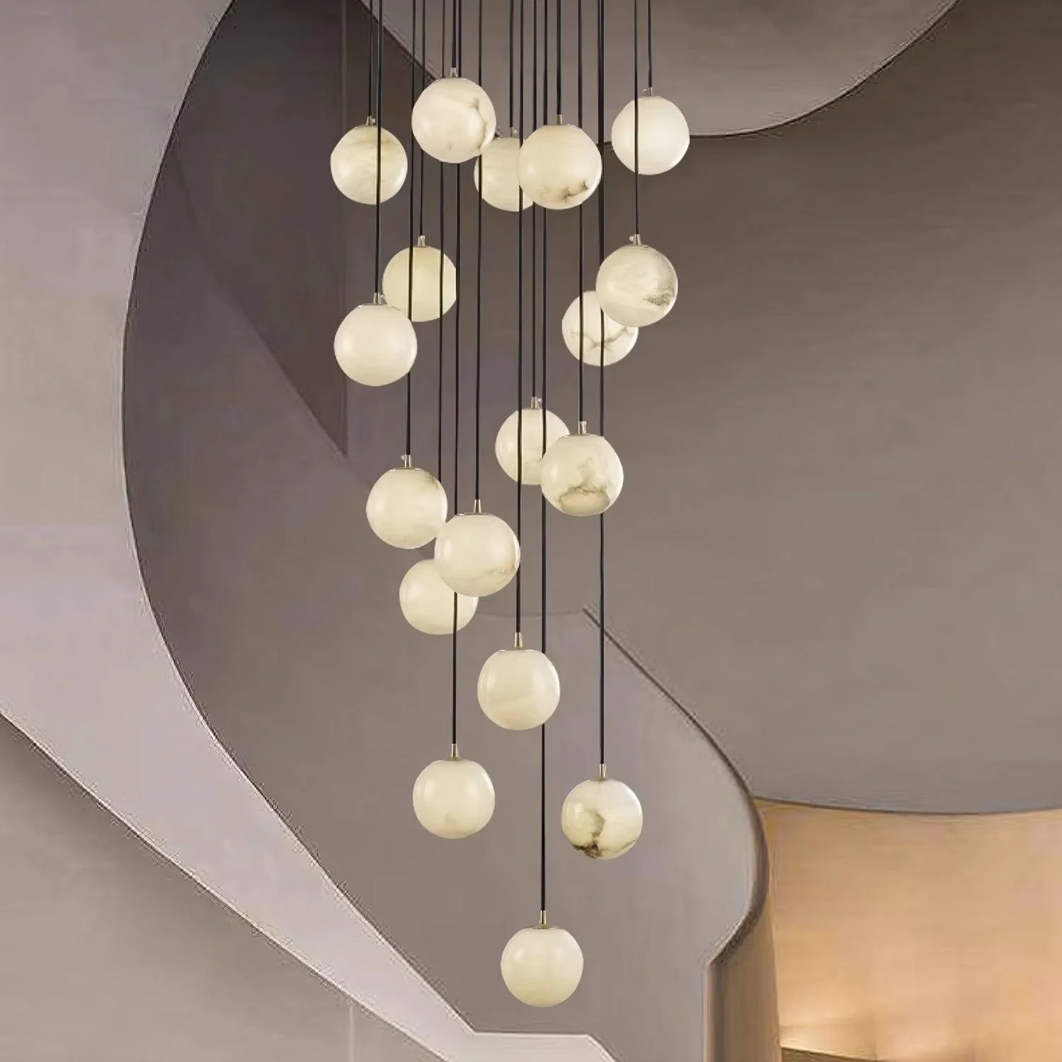 Alabaster Balls Cluster Chandelier - Image 17