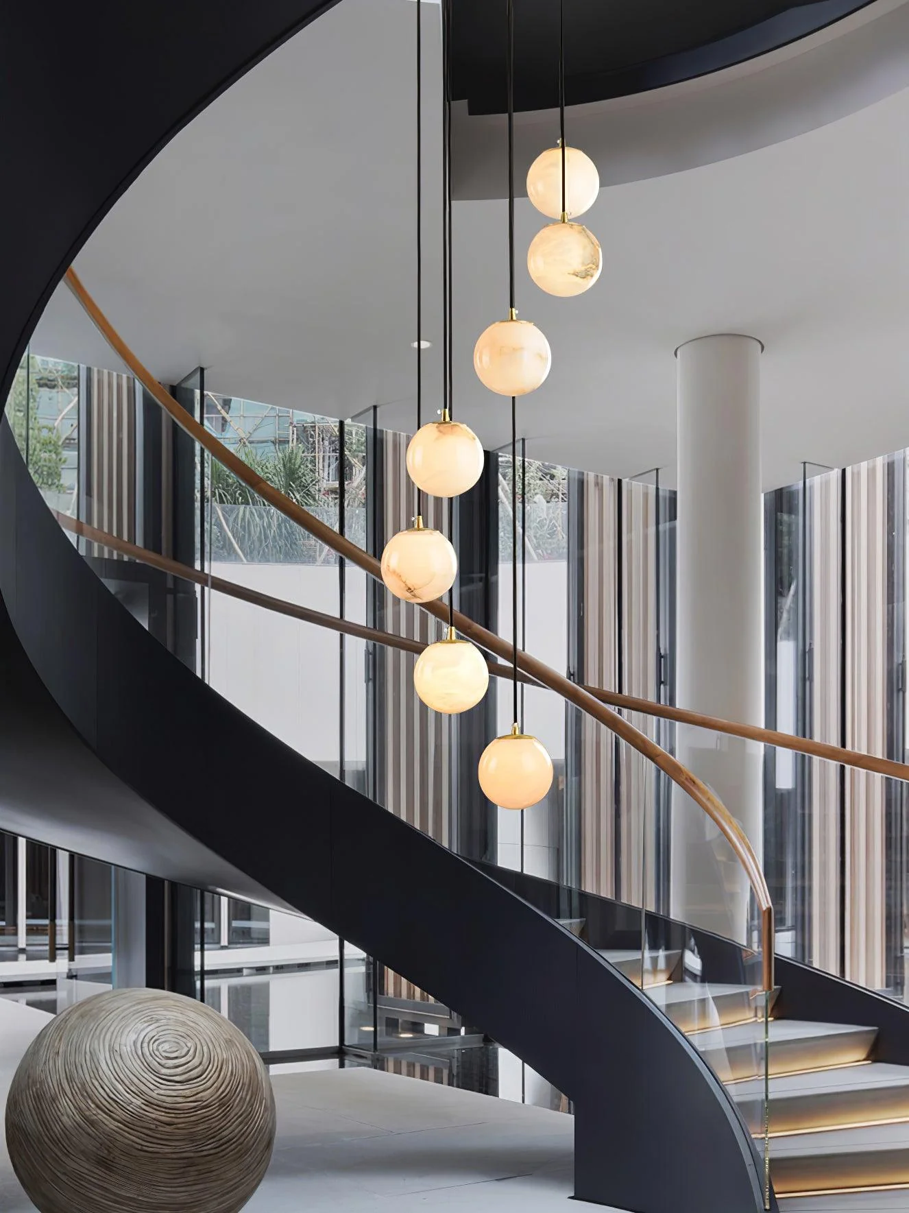 Alabaster Balls Cluster Chandelier - Image 23