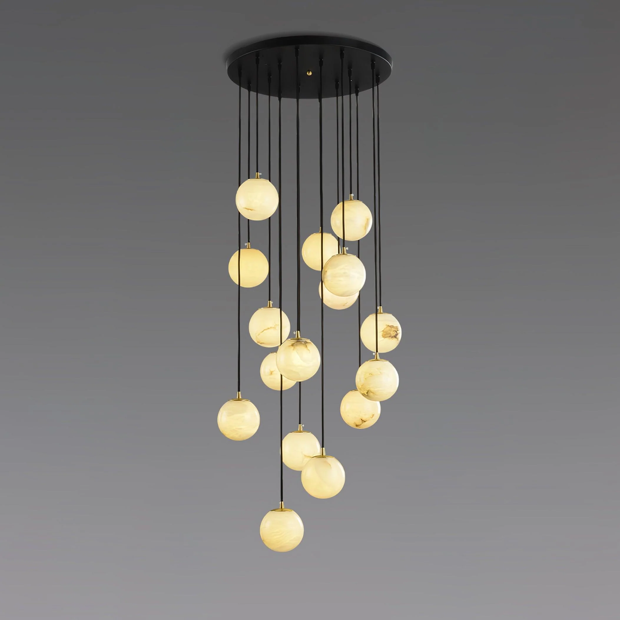 Alabaster Balls Cluster Chandelier - Image 31