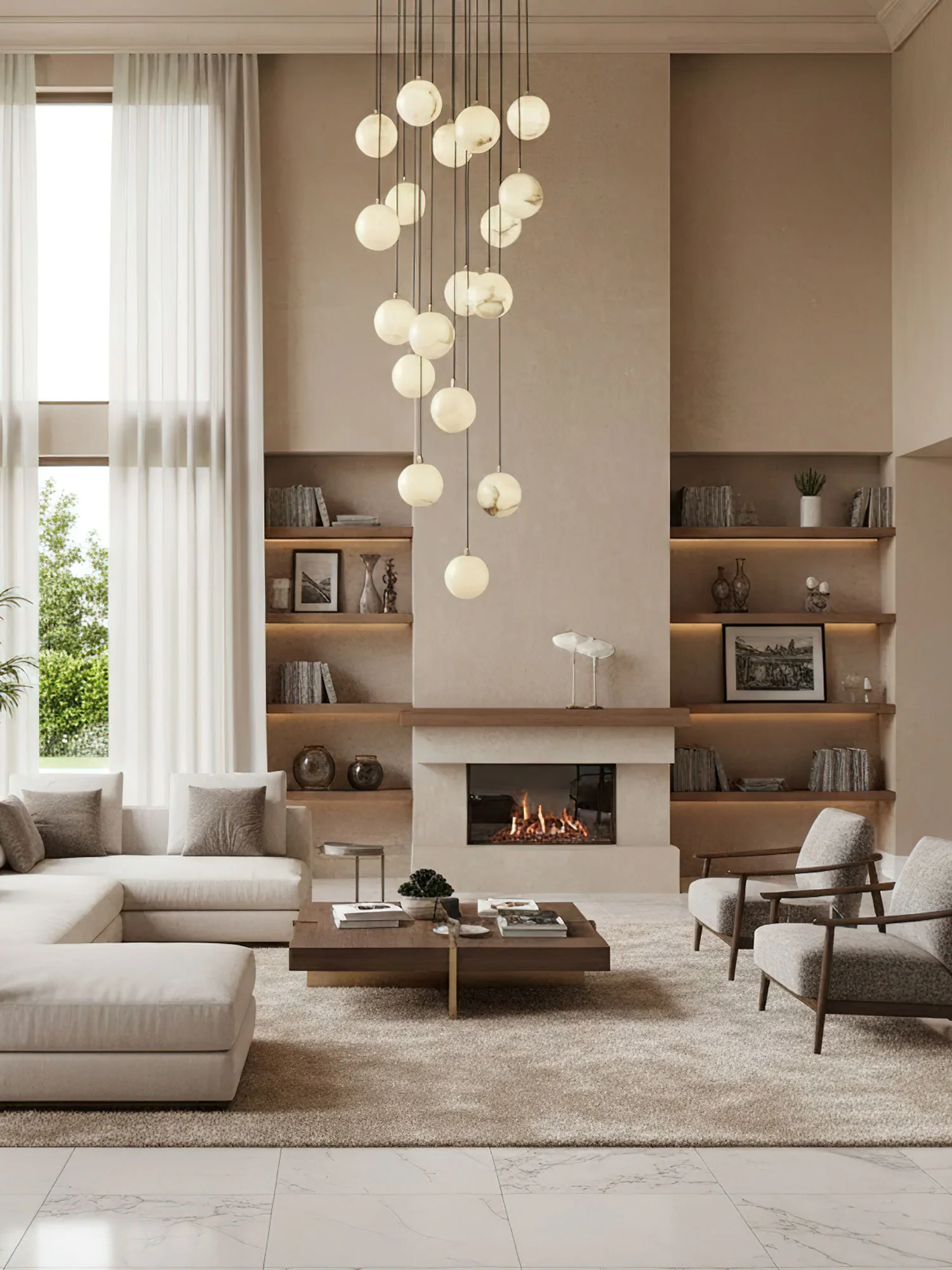 Alabaster Balls Cluster Chandelier - Image 8