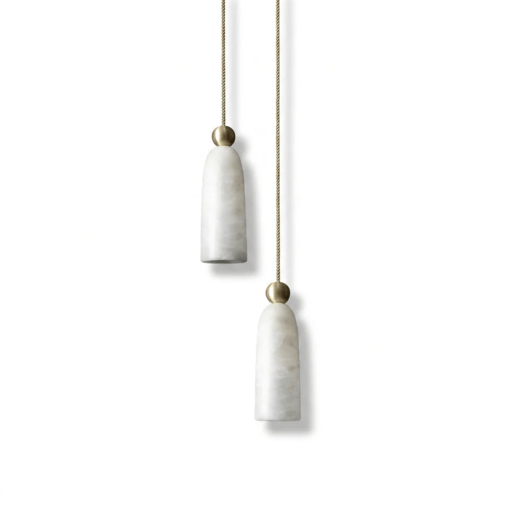 Alabaster Bell Cluster Pendant Lamp - Image 10