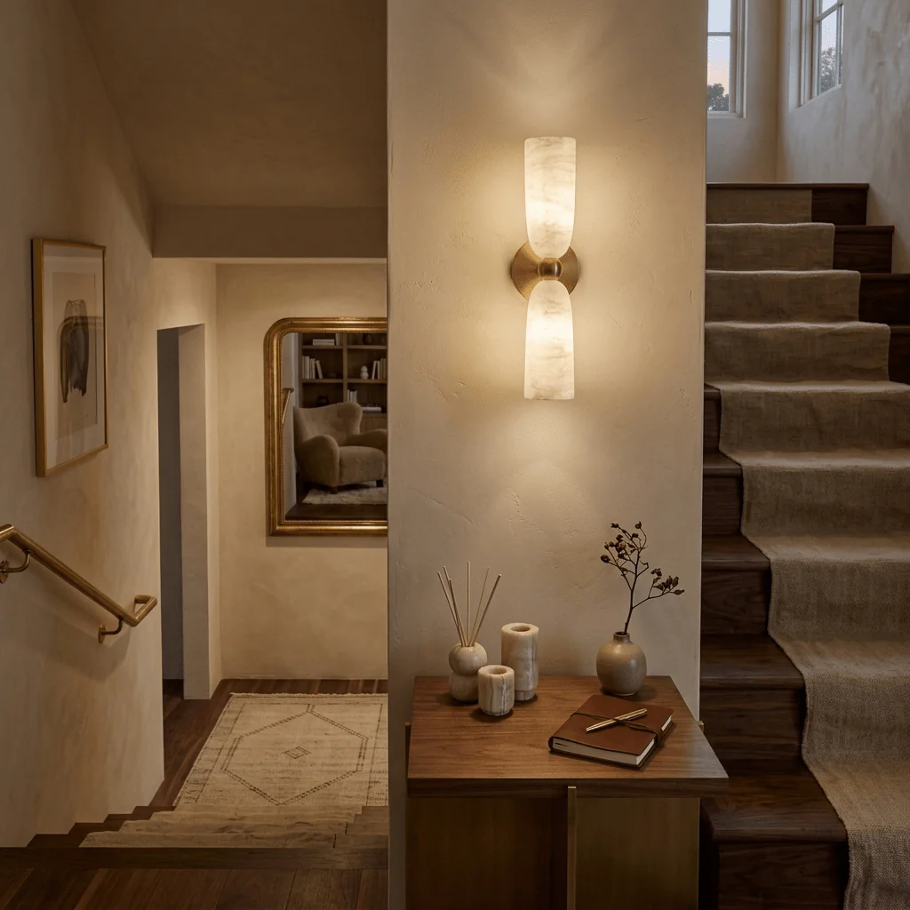 Alabaster Bell Wall Sconce - Image 3