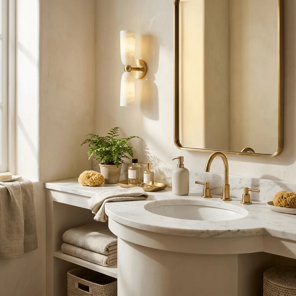 Alabaster Bell Wall Sconce - Image 4