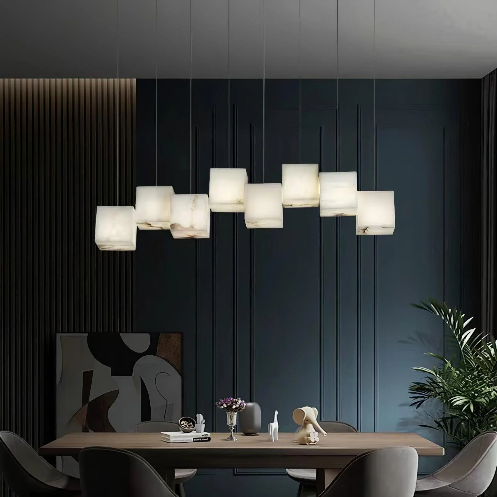 Alabaster Box Chandelier - Image 4