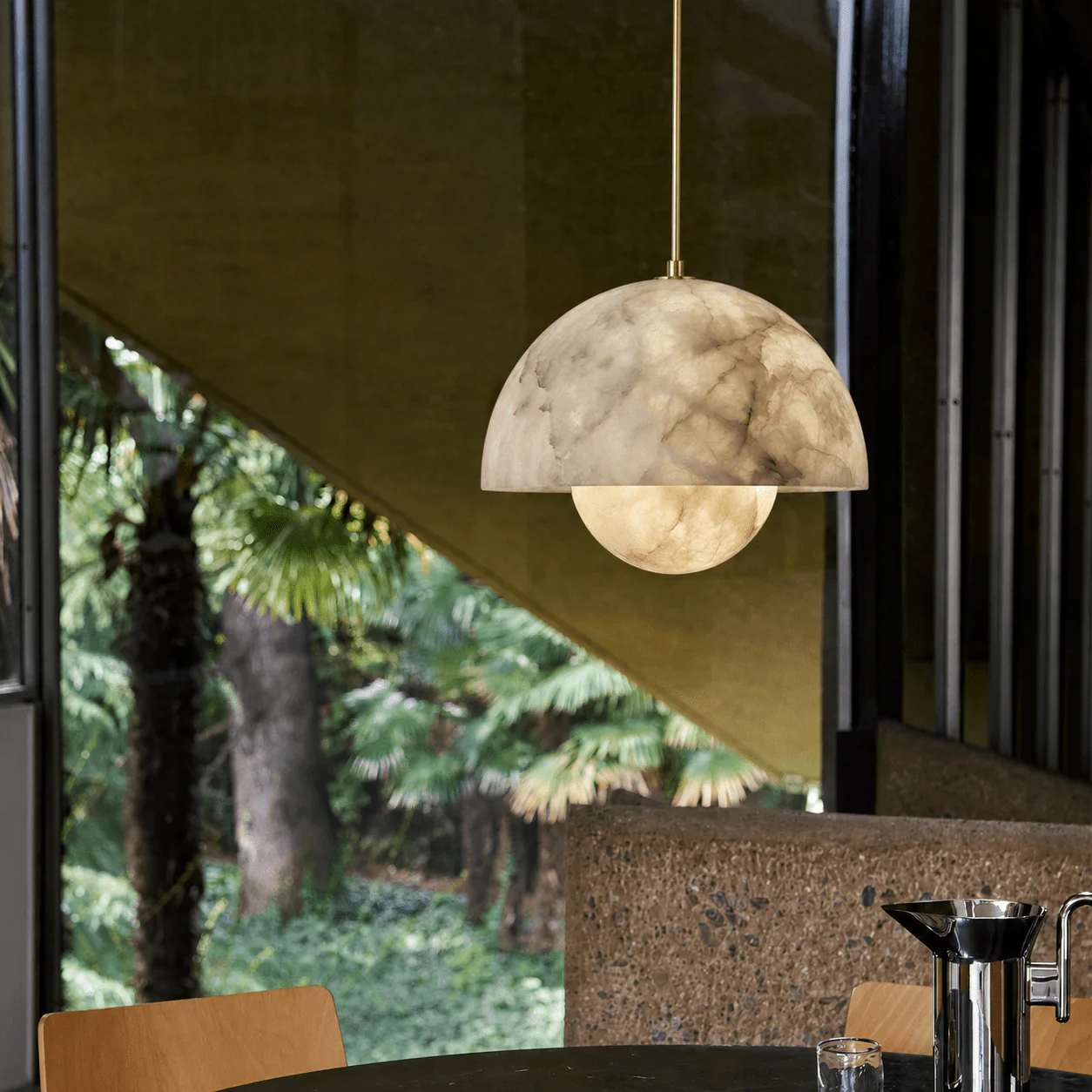 Alabaster Bud Pendant Lamp - Image 3