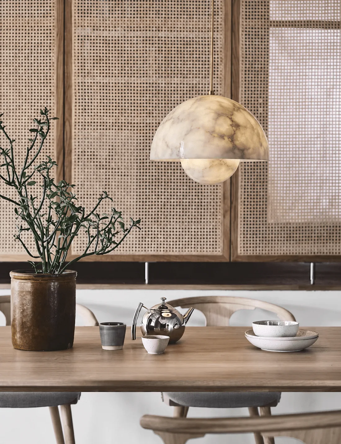 Alabaster Bud Pendant Lamp - Image 4