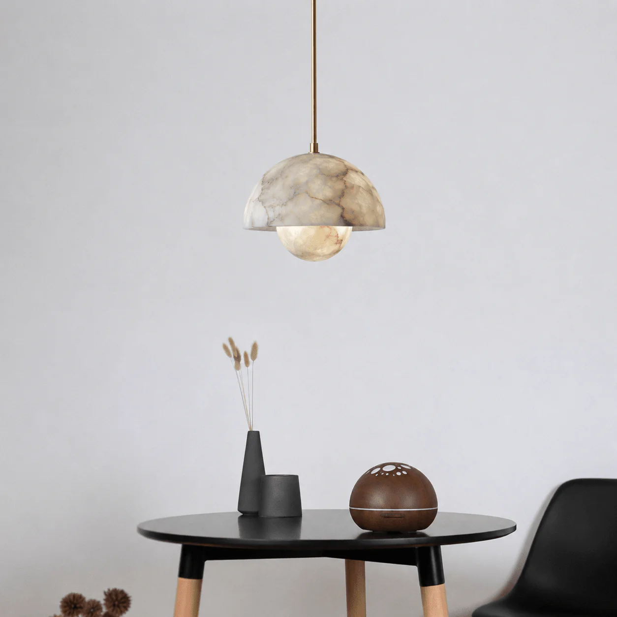 Alabaster Bud Pendant Lamp - Image 7