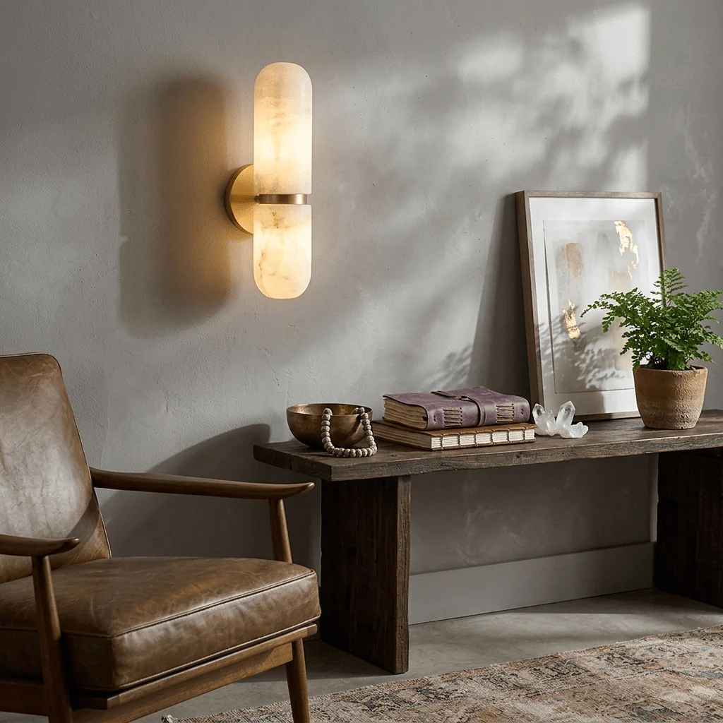 Alabaster Capsule Wall Sconce - Image 9