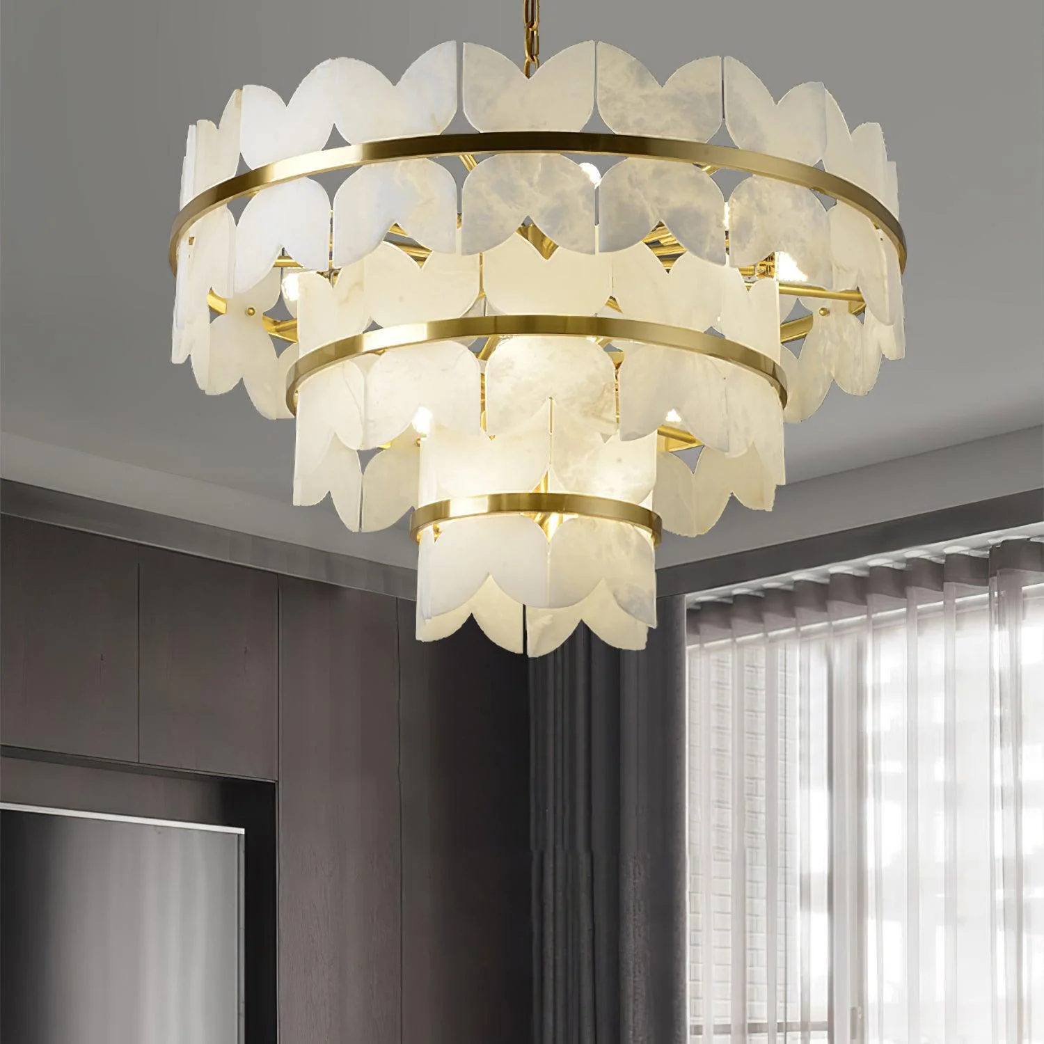 Alabaster Cloudscape Chandelier - Image 2