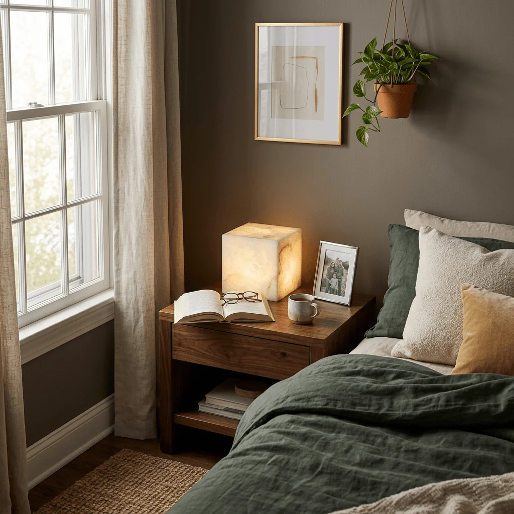 Alabaster Cube Table Lamp - Image 4