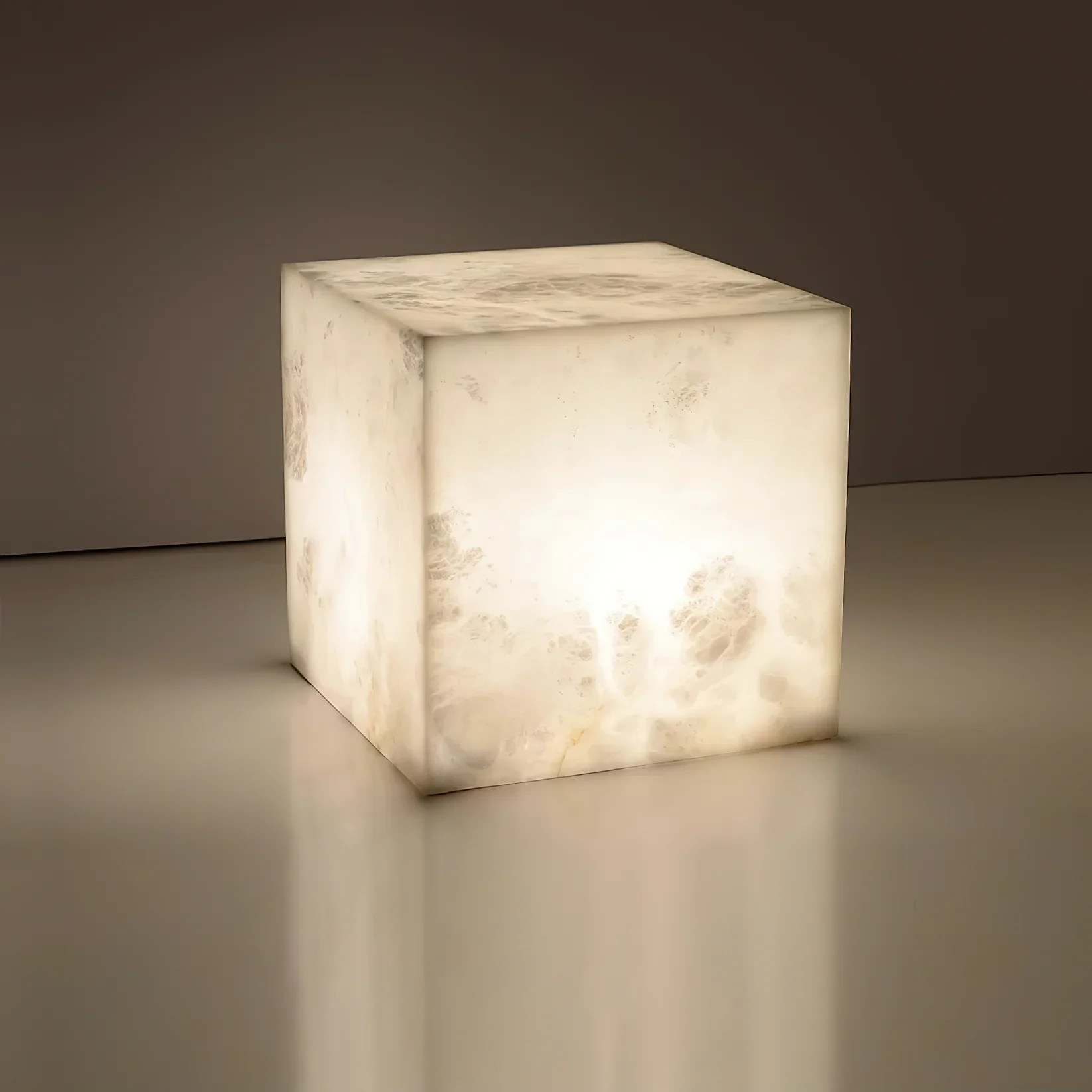 Alabaster Cube Table Lamp - Image 7