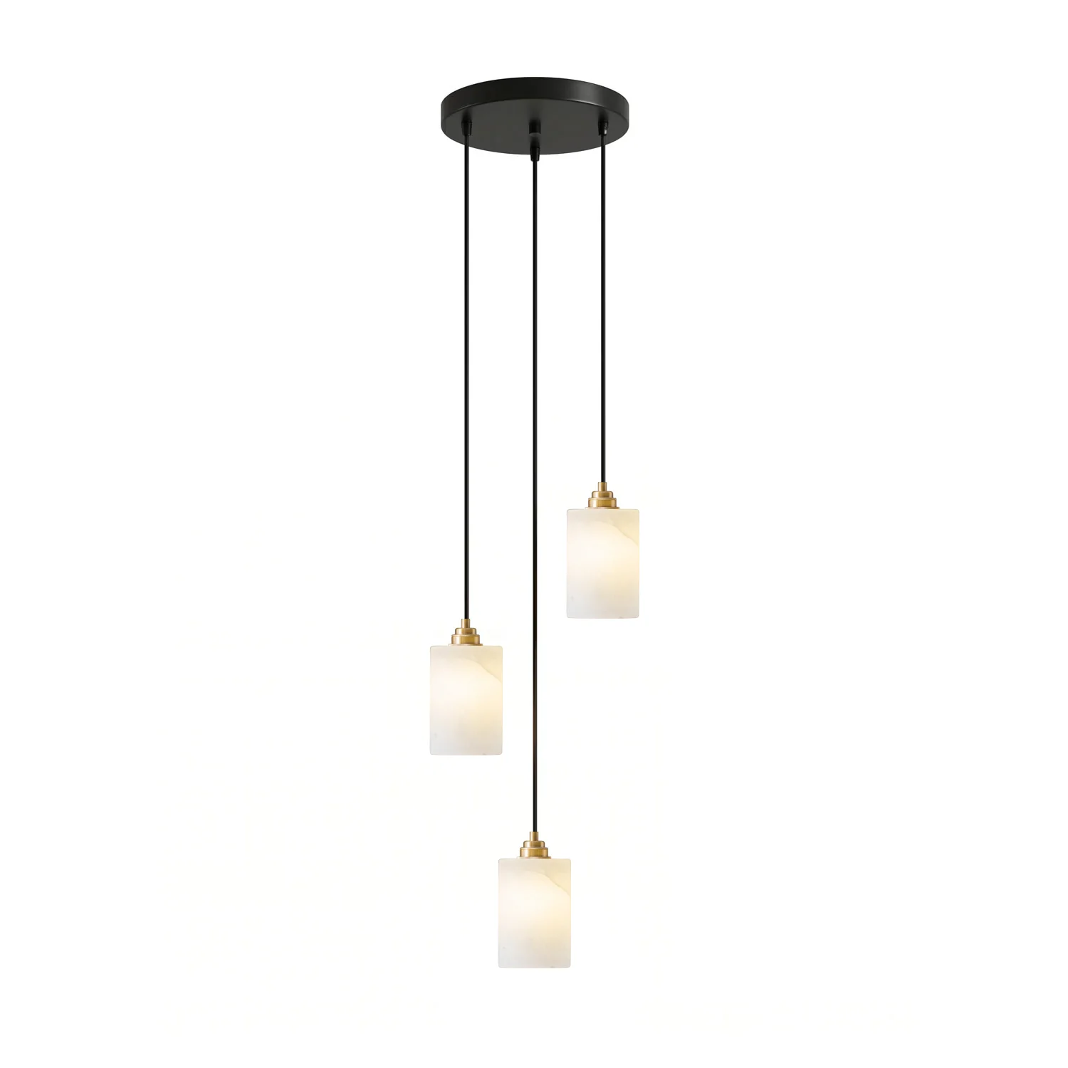 Alabaster Cylinder Cluster Chandelier - Image 13