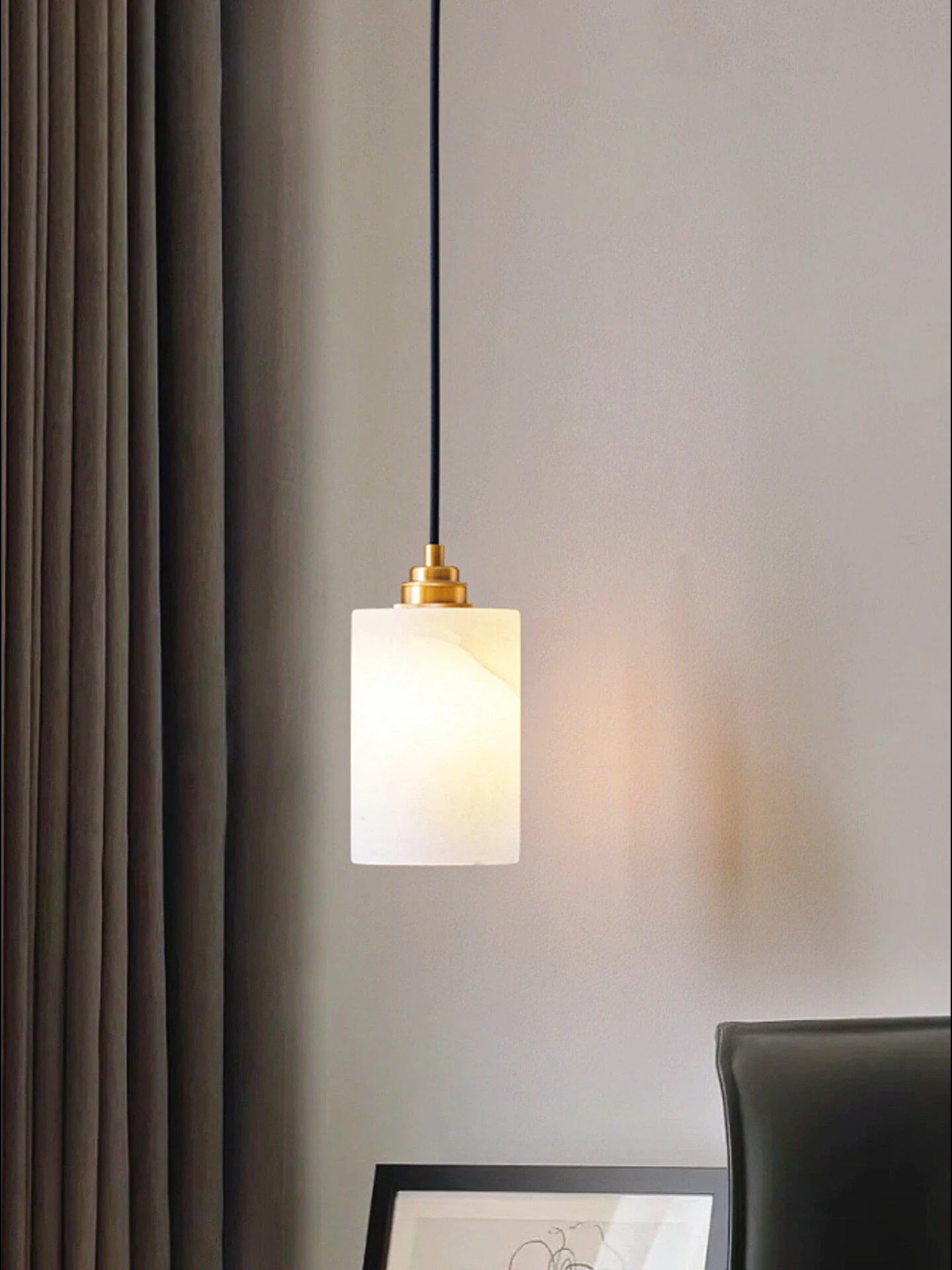 Alabaster Cylinder Cluster Chandelier - Image 21