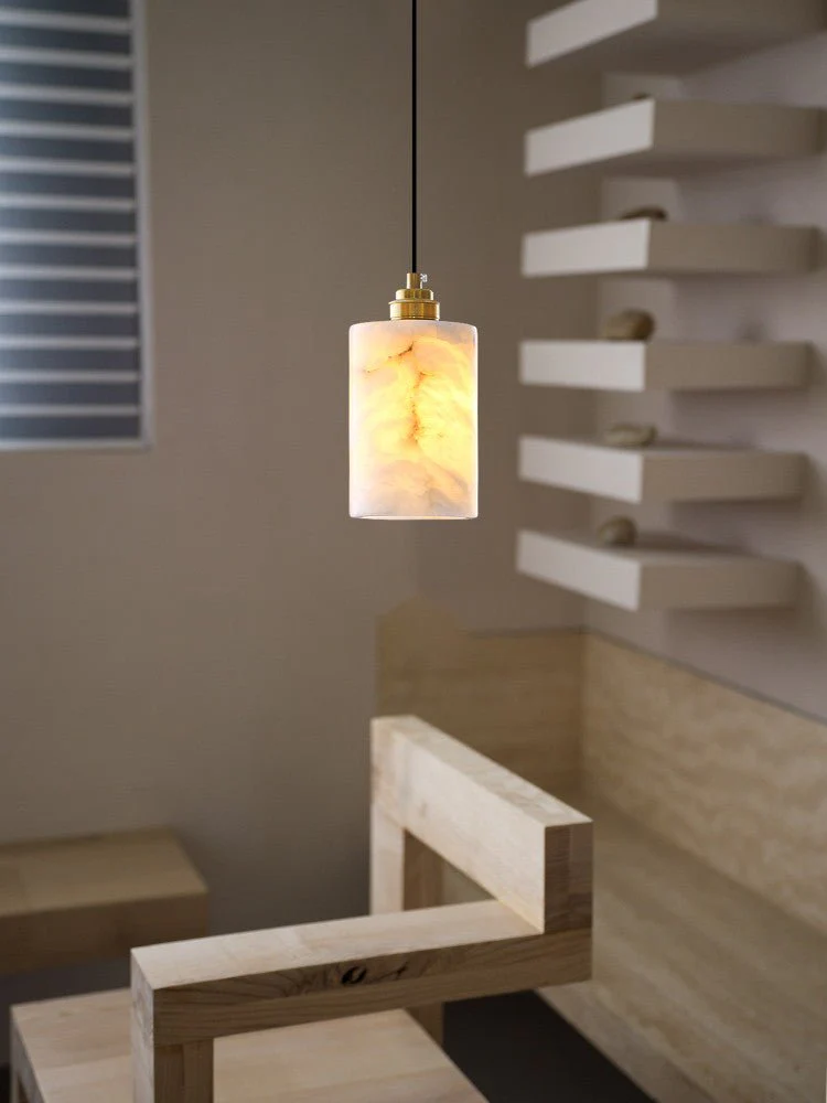 Alabaster Cylinder Cluster Chandelier - Image 22