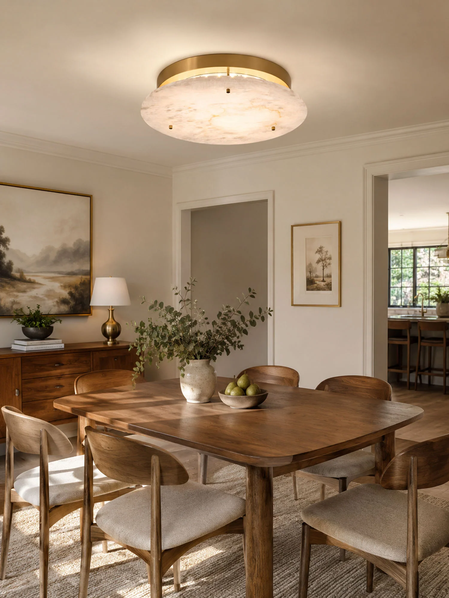Alabaster Disc Ceiling Lamp - Image 10