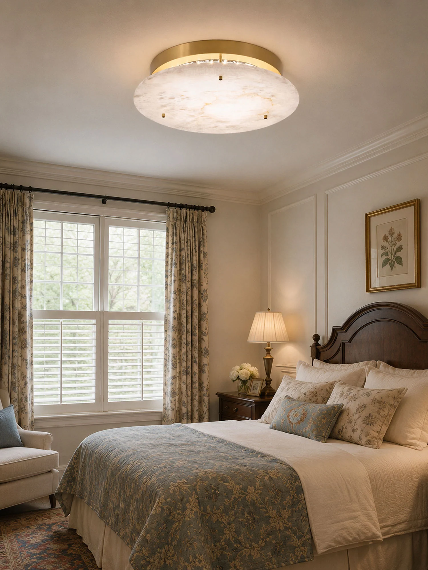 Alabaster Disc Ceiling Lamp - Image 8