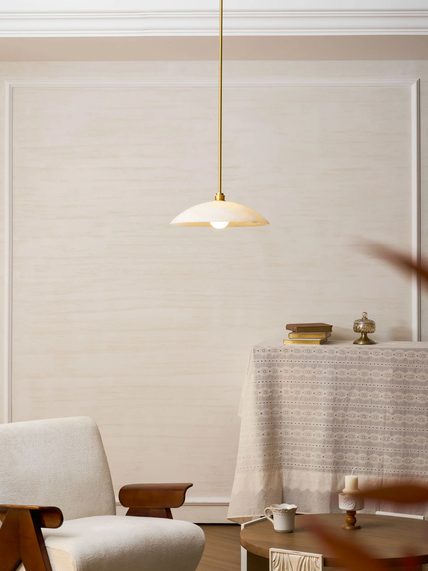 Alabaster Dome Pendant Lamp - Image 55