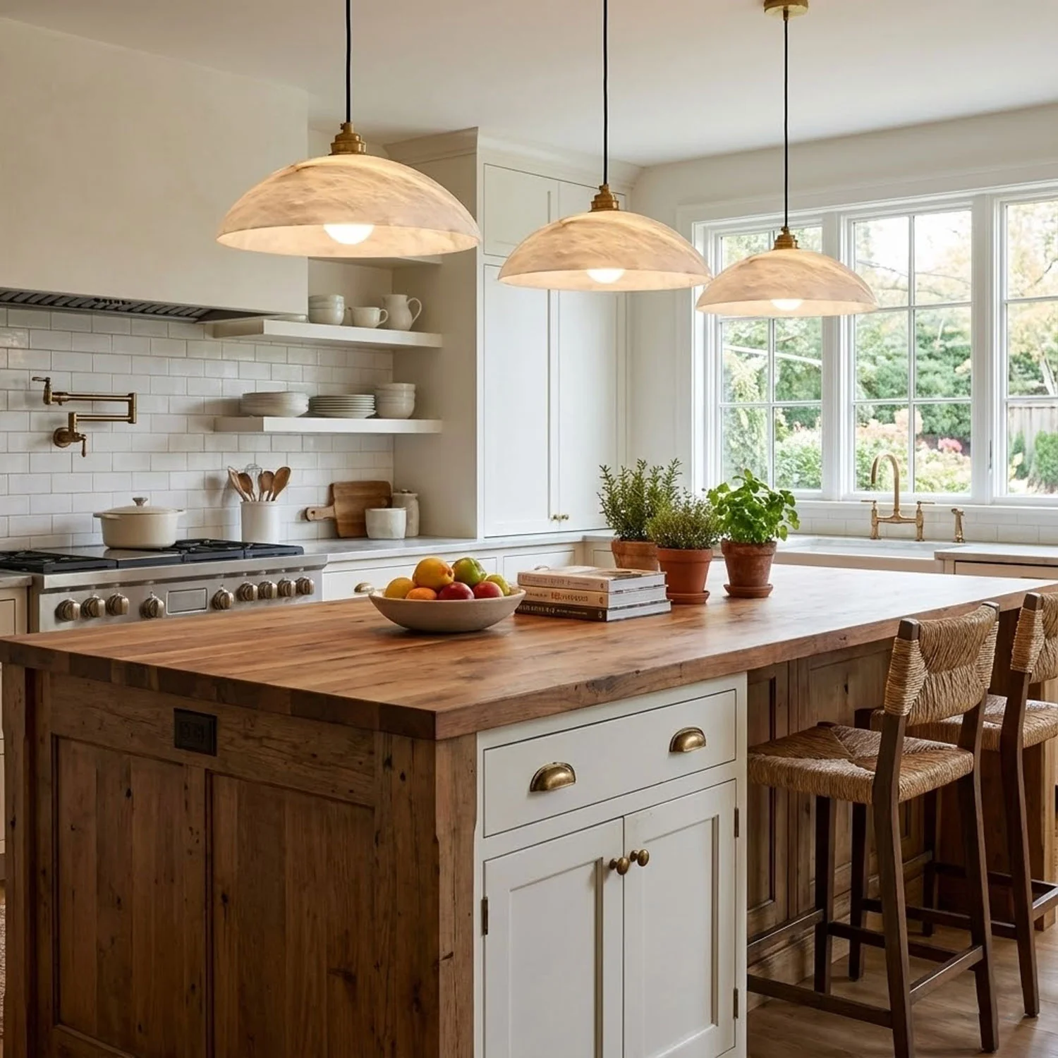 Alabaster Dome Pendant Lamp - Image 6
